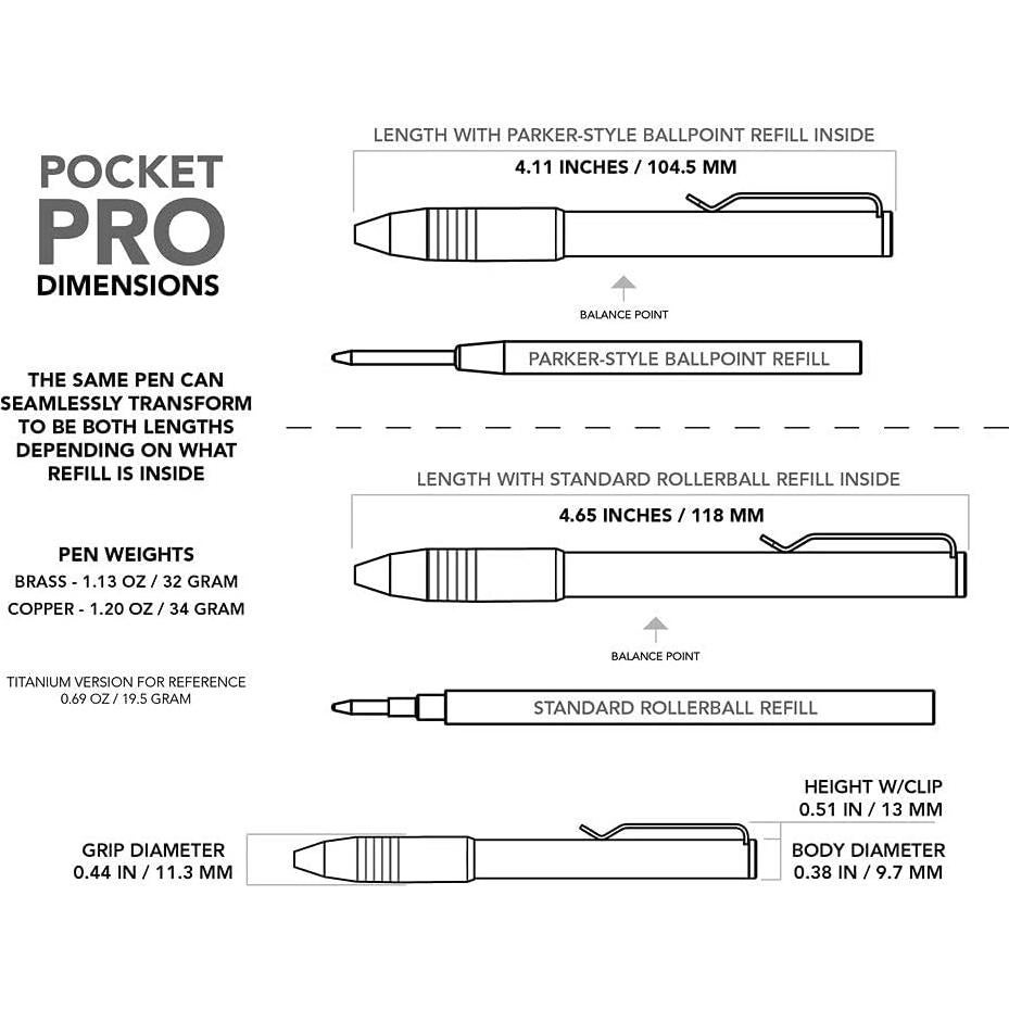 Bolígrafo Pocket Pro BIG IDEA DESIGN Latón Amarillo 0.3mm