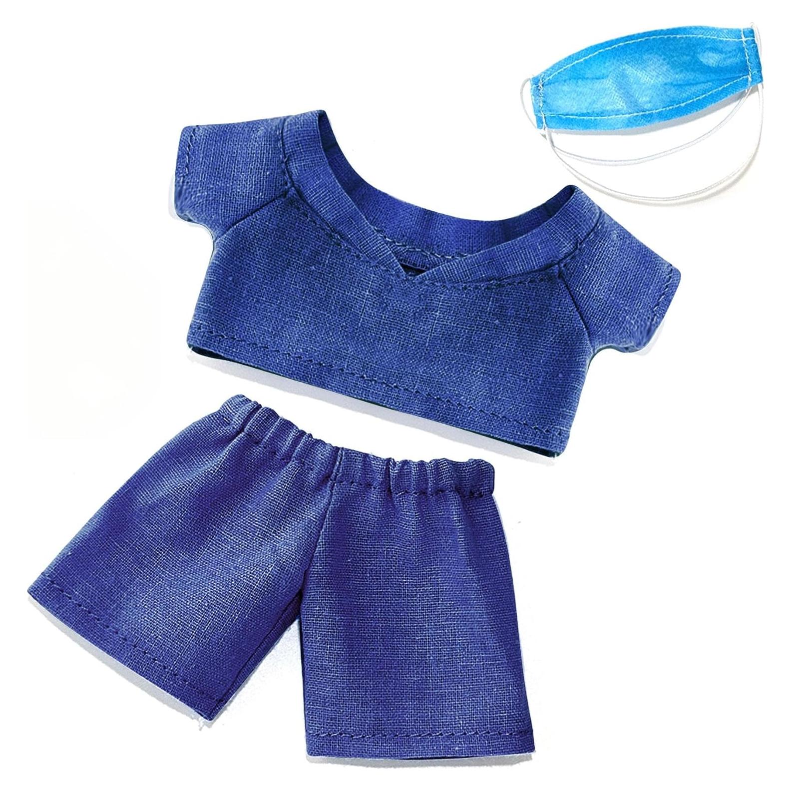 Conjunto de Ropa para Muñeca 17cm Ylopnga 3 Piezas Azul