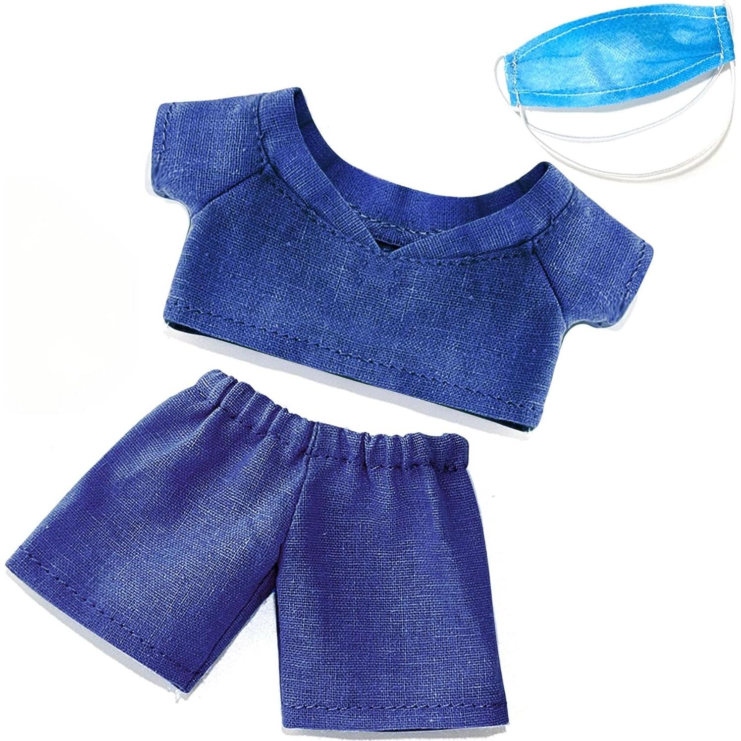 Conjunto de Ropa para Muñeca 17cm Ylopnga 3 Piezas Azul