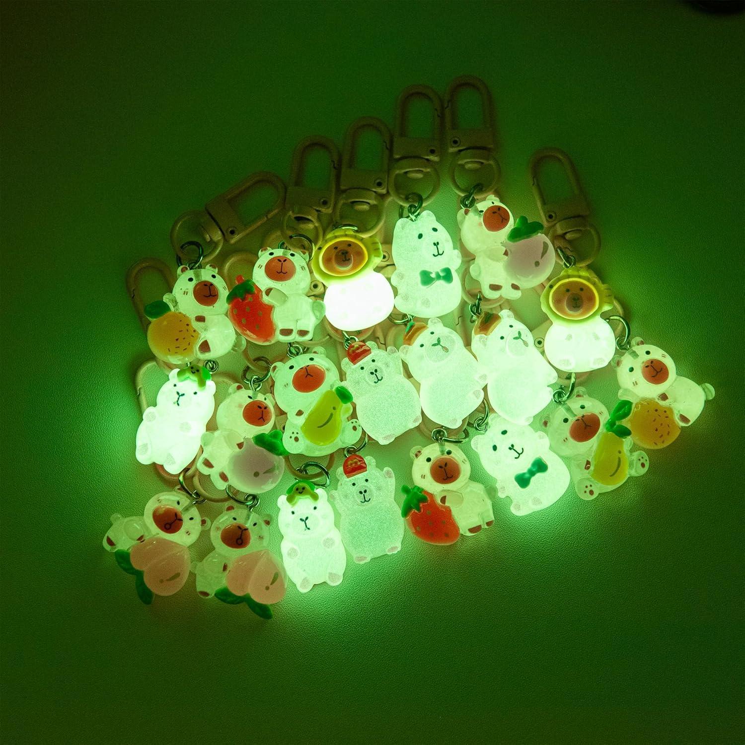 Juego de 20 llaveros de capibara rosa - Regalos de fiesta