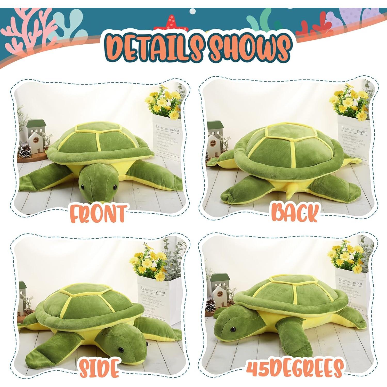 Tortuga Marina de Peluche Liliful 55 cm Suave y Abrazable
