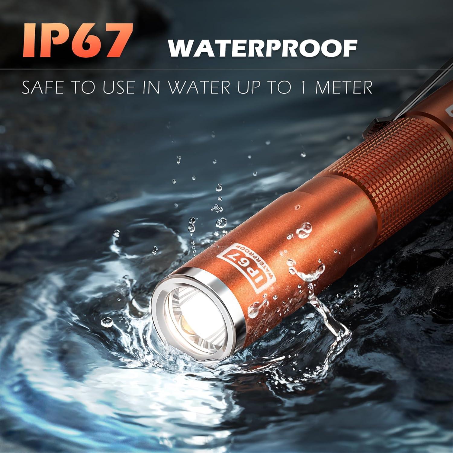 Linterna de Bolsillo FORTO LED 200 Lúmenes IP67 Paquete de 2