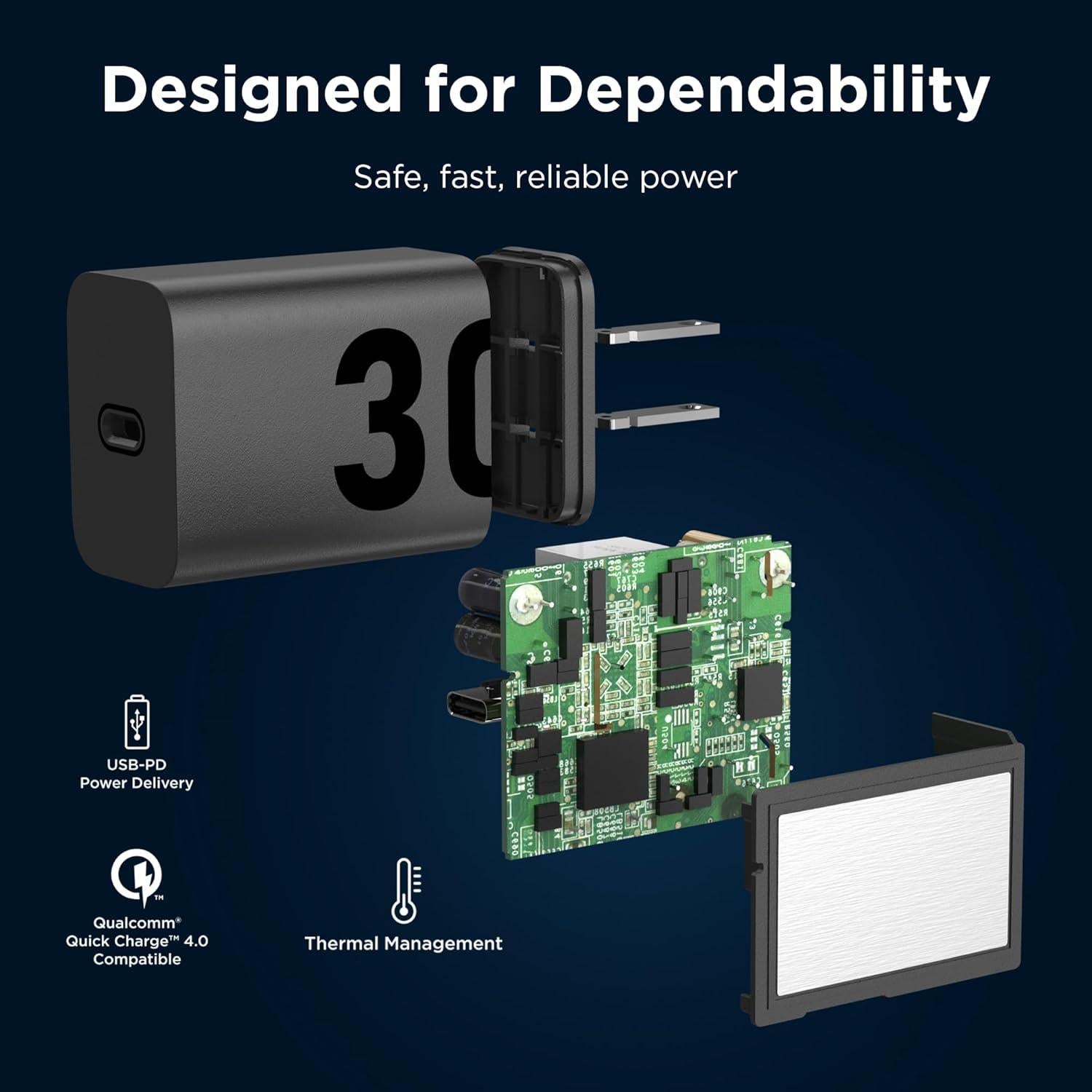 Cargador TurboPower 30W USB-C Motorola - Sin Cable - Compatible con Moto G