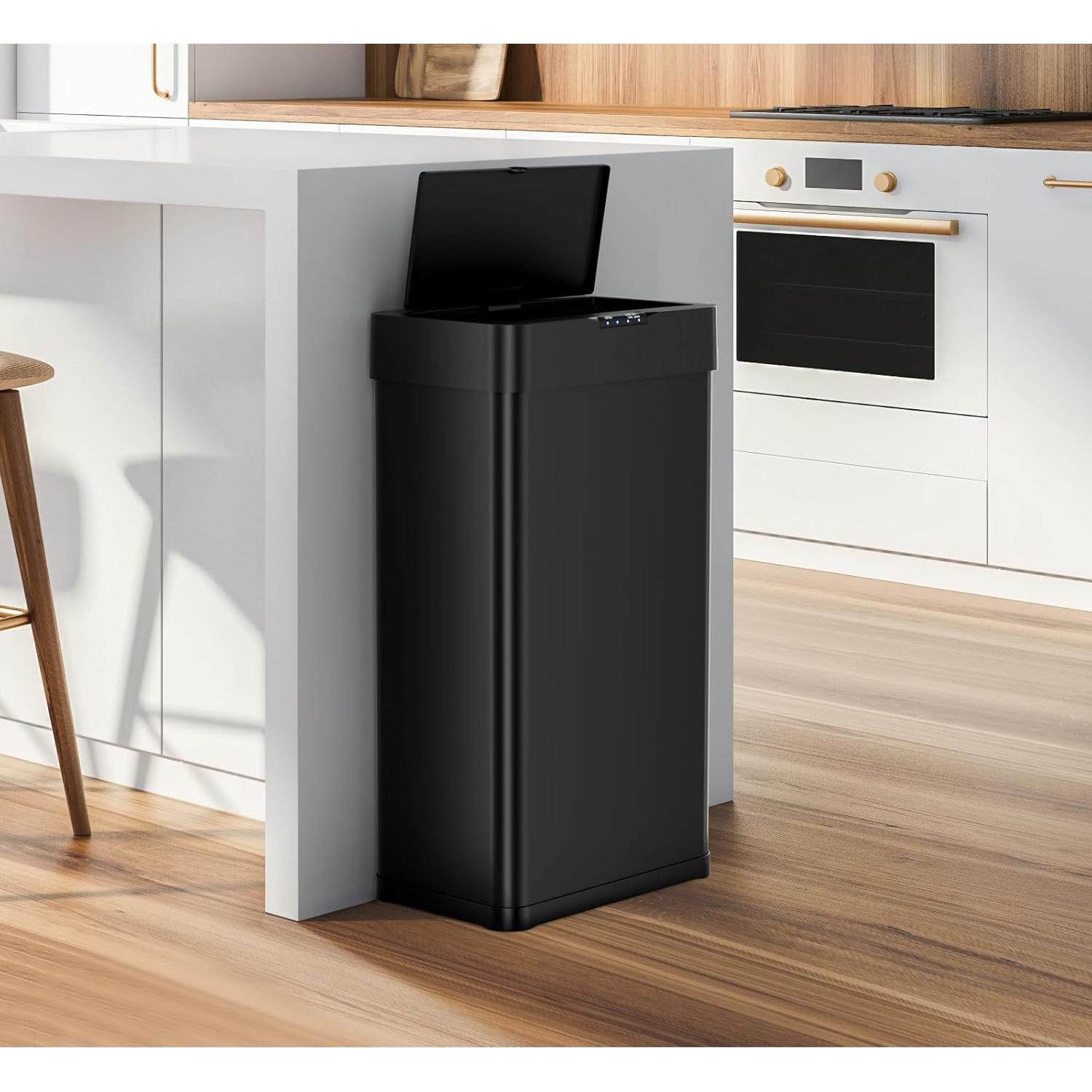 Basurero Inteligente Athlike 50L con Sensor Automático Negro