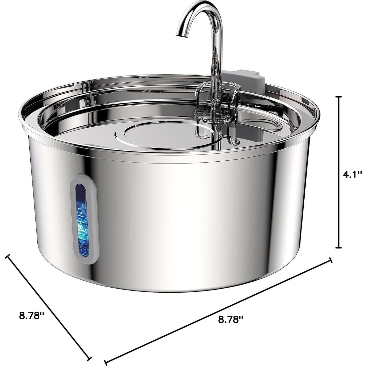 Fuente de Agua Automática para Gatos Tomxcute 3.2L Acero Inoxidable