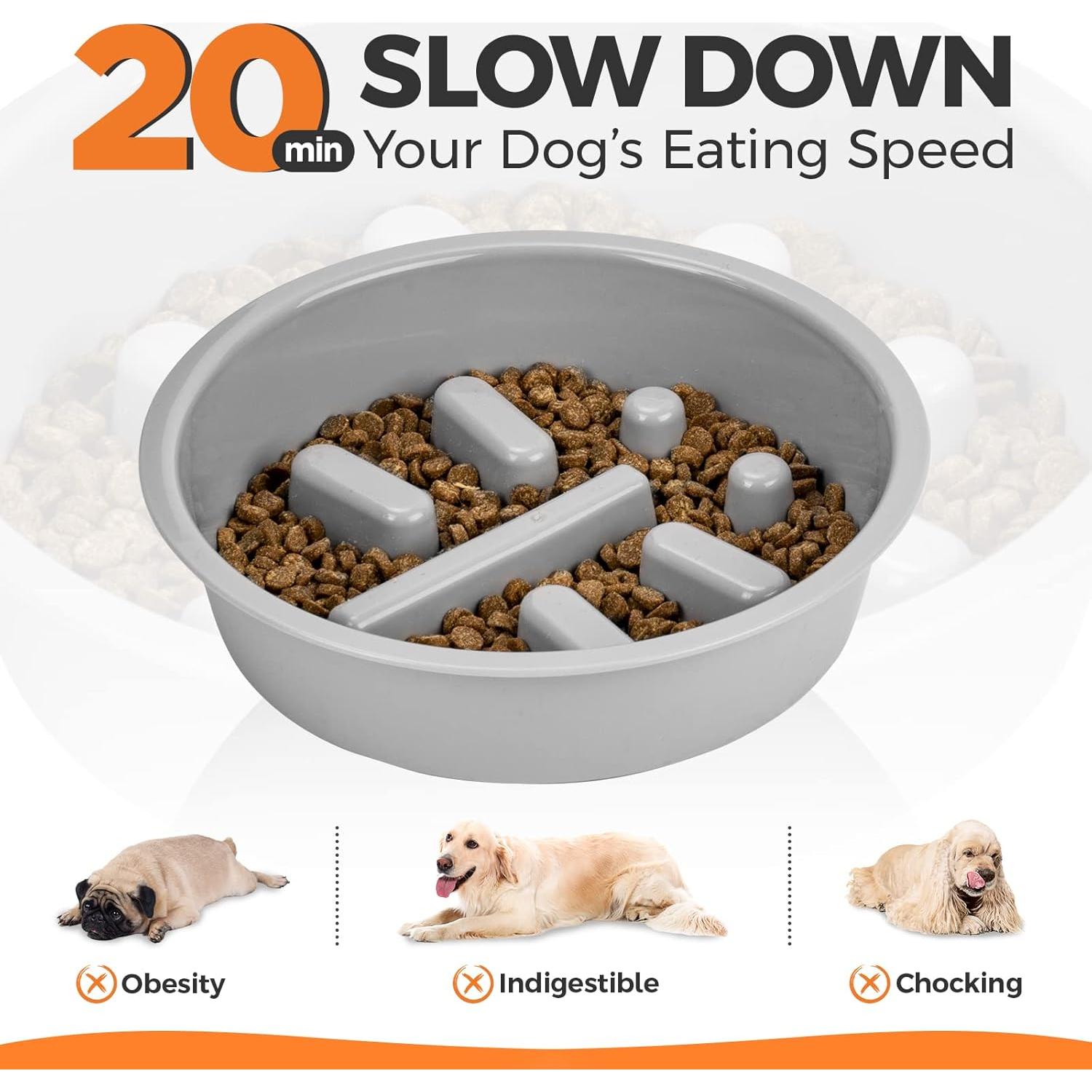 Cuencos Elevados para Perros Ciconira 4 Alturas Ajustables