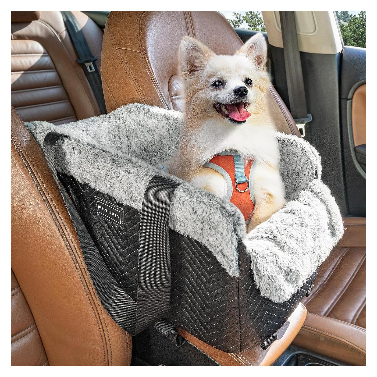 Asiento de Coche para Perros PETSFIT Pequeño Negro 4 kg