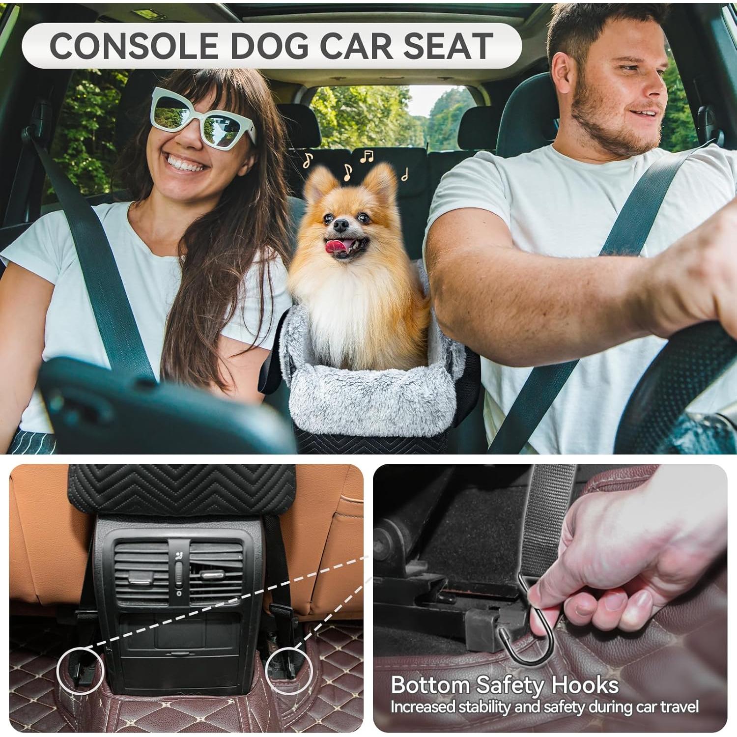 Asiento de Coche para Perros PETSFIT Pequeño Negro 4 kg