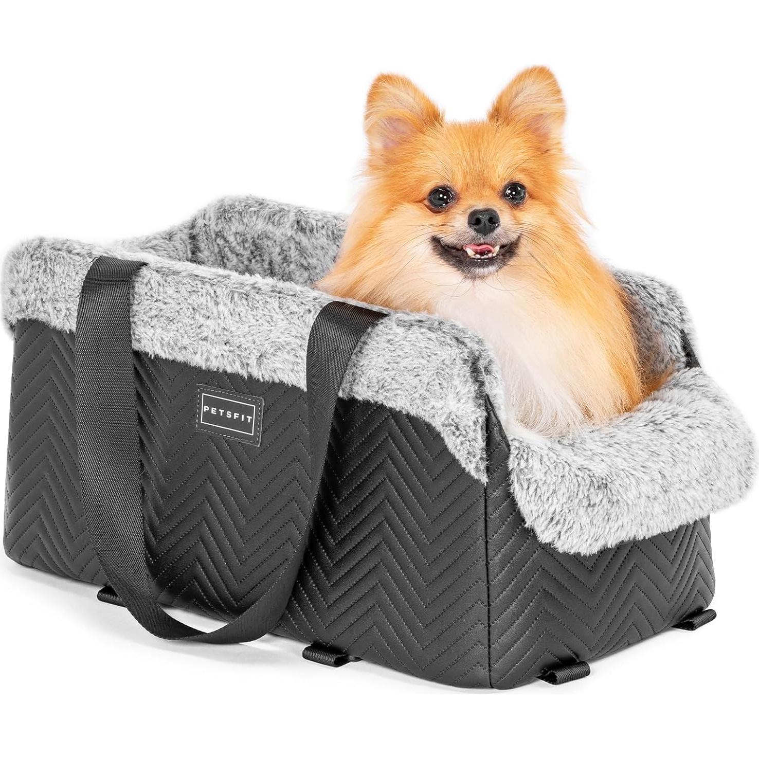Asiento de Coche para Perros PETSFIT Pequeño Negro 4 kg