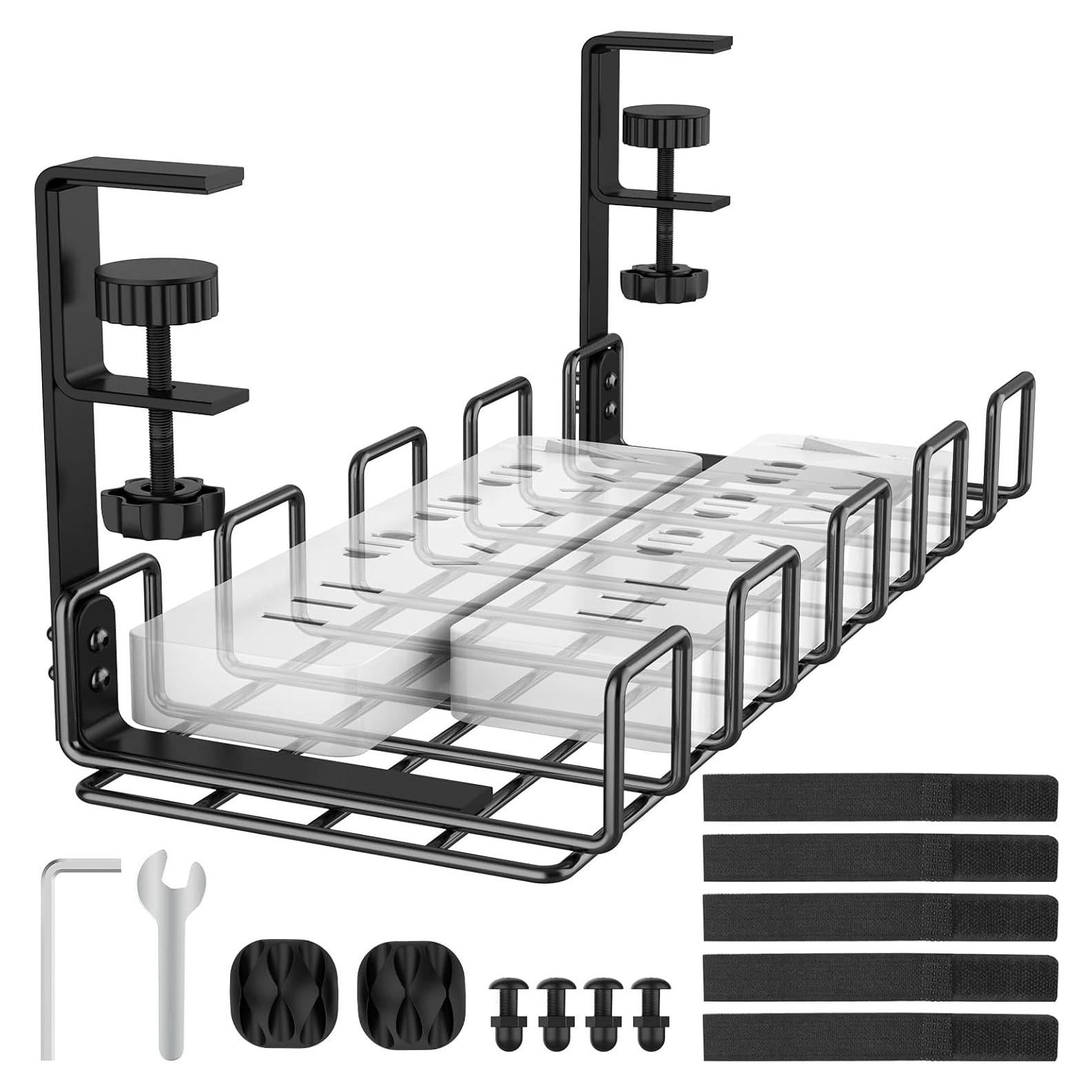 Bandeja de Gestión de Cables Bajo Escritorio REFLYING 40x16cm