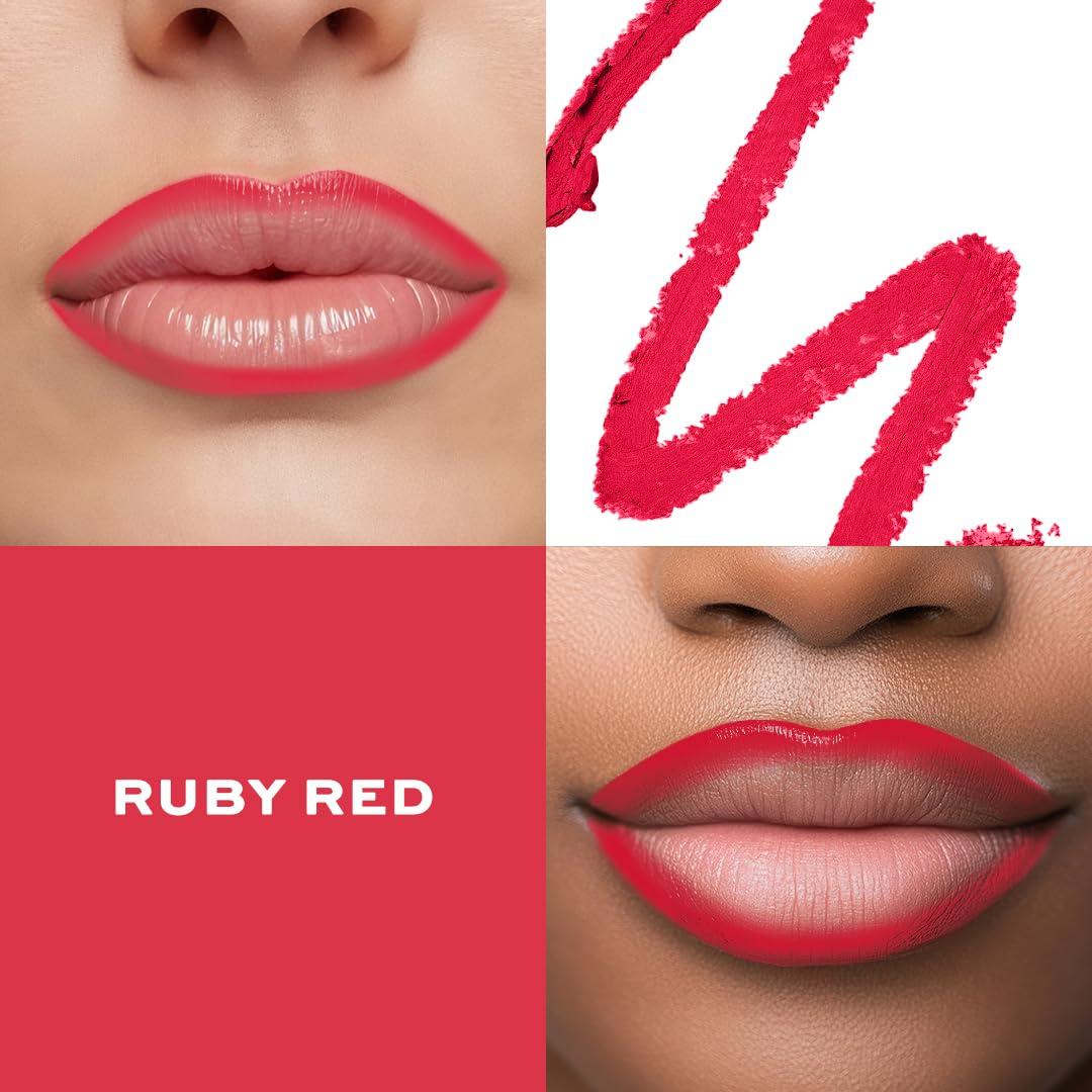 Lápiz de Labios Satin Kiss Makeup Revolution Rojo Rubí 9.92g