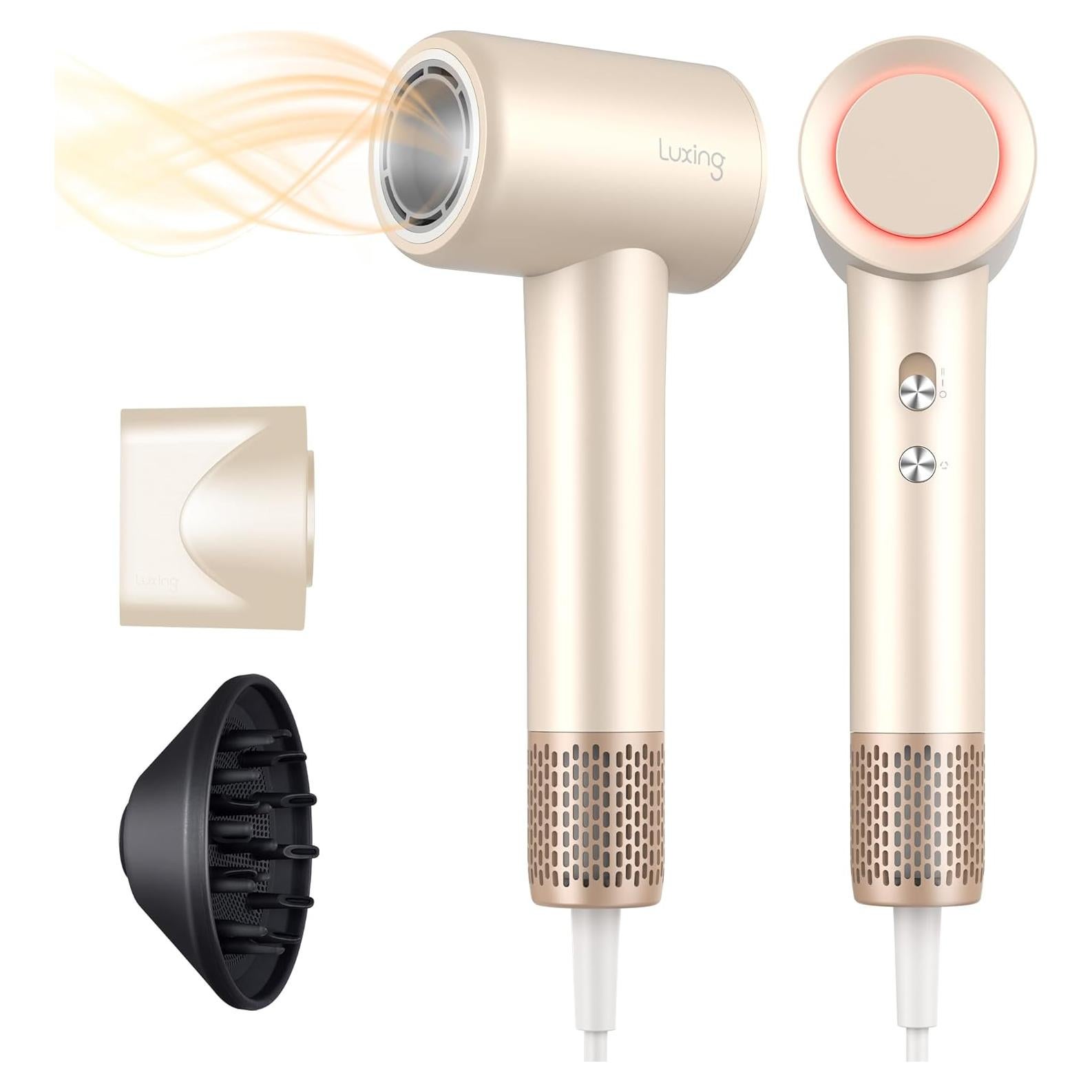 Secador de Pelo Luxing TurboLux 1500W Iones Negativos Crema