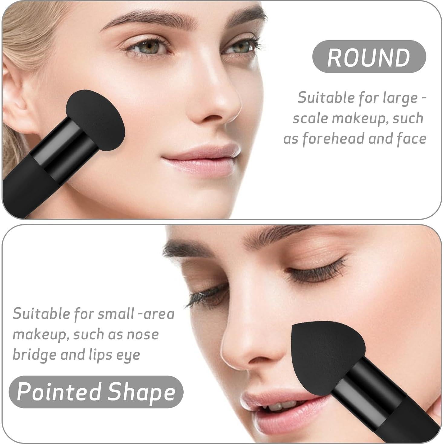 Set de 3 Esponjas de Maquillaje Sibba - Aplicador Facial Negro