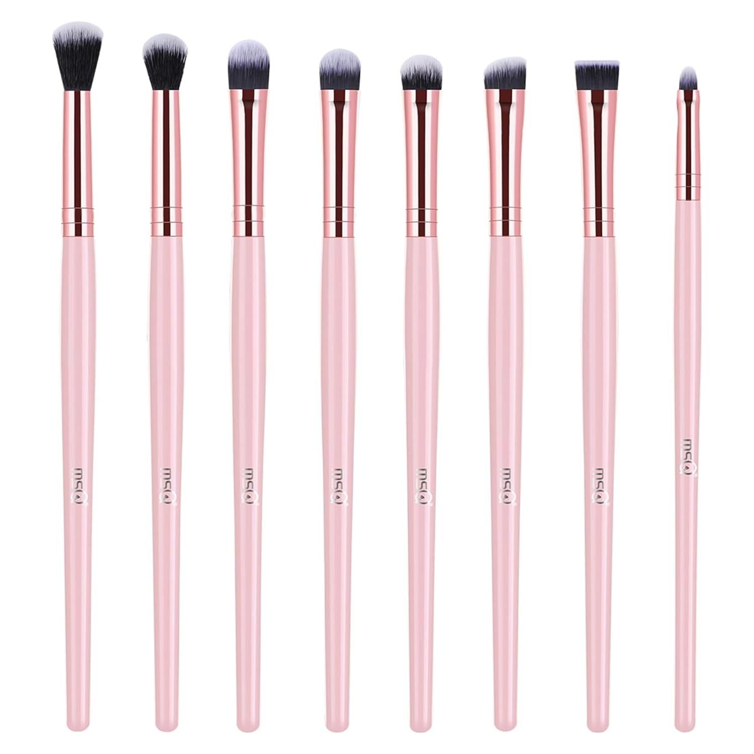 Juego de Brochas de Maquillaje para Ojos MSQ 8 Piezas Rosa