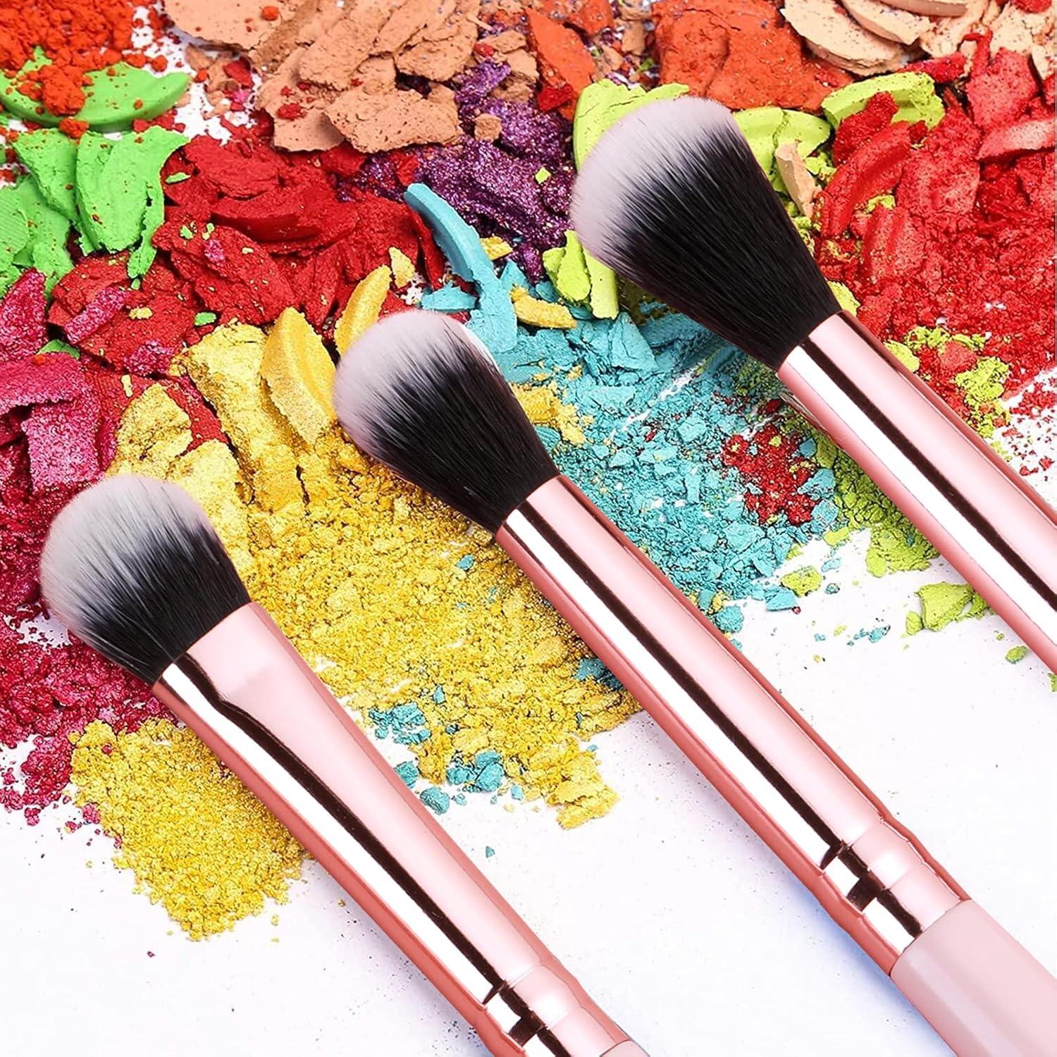 Juego de Brochas de Maquillaje para Ojos MSQ 8 Piezas Rosa