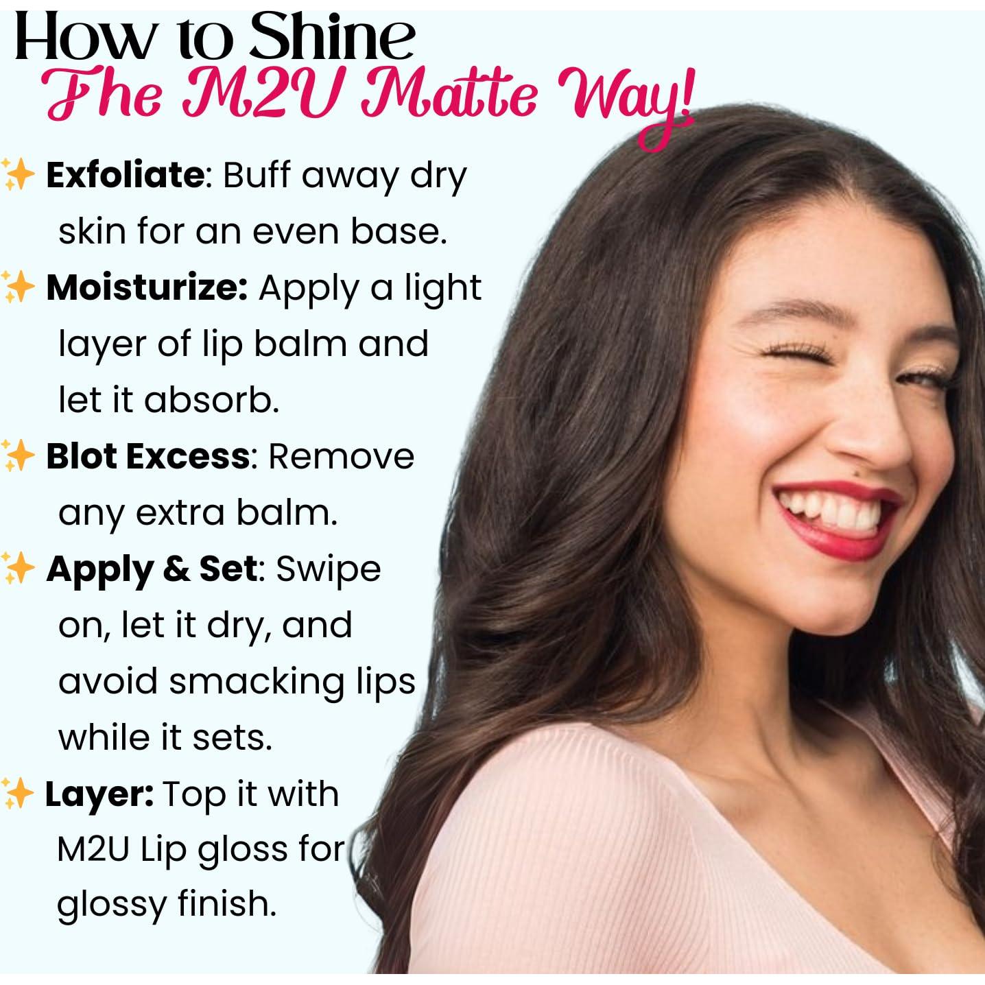 Labial Líquido Mate M2U NYC Sangre - 17H de Duración