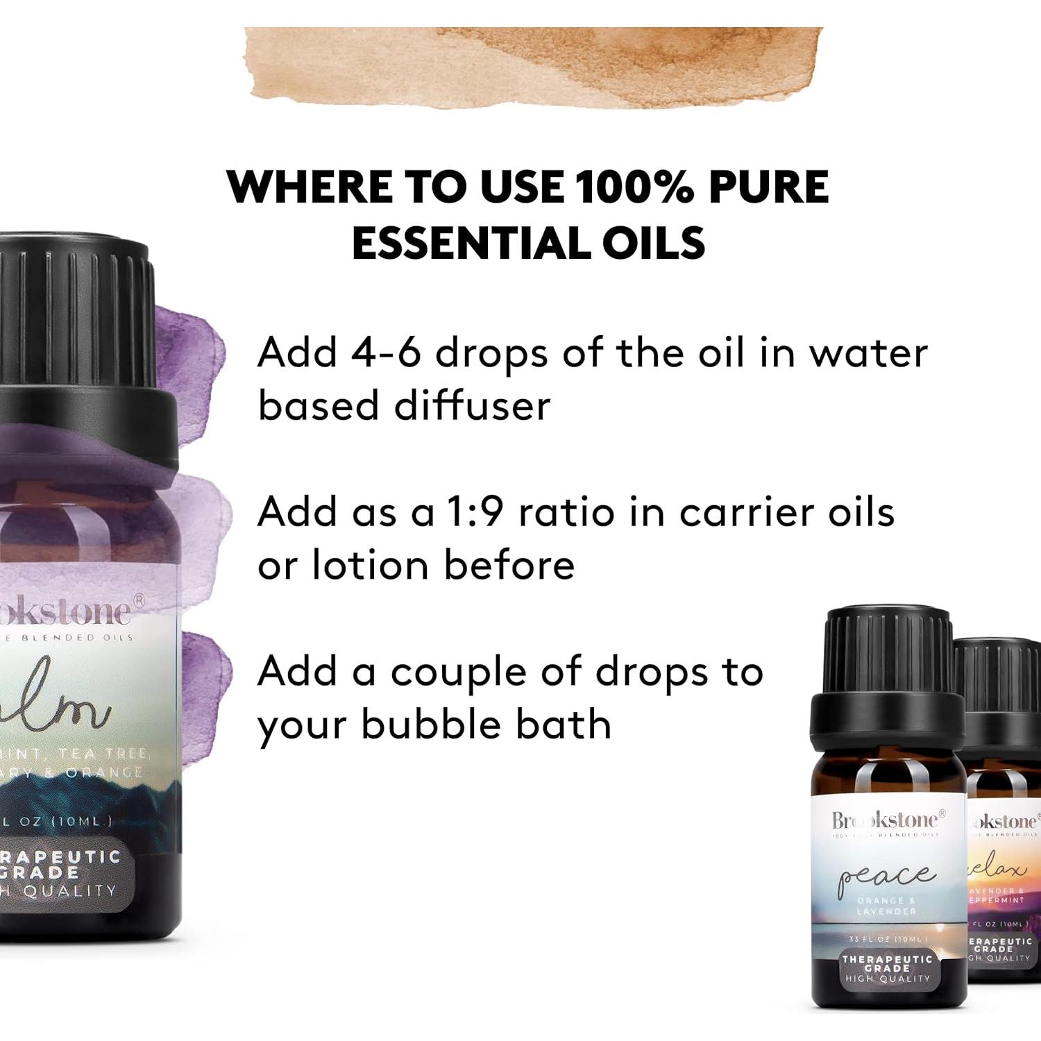 Set de Aceites Esenciales Orgánicos Brookstone para Dormir - 3x10ml