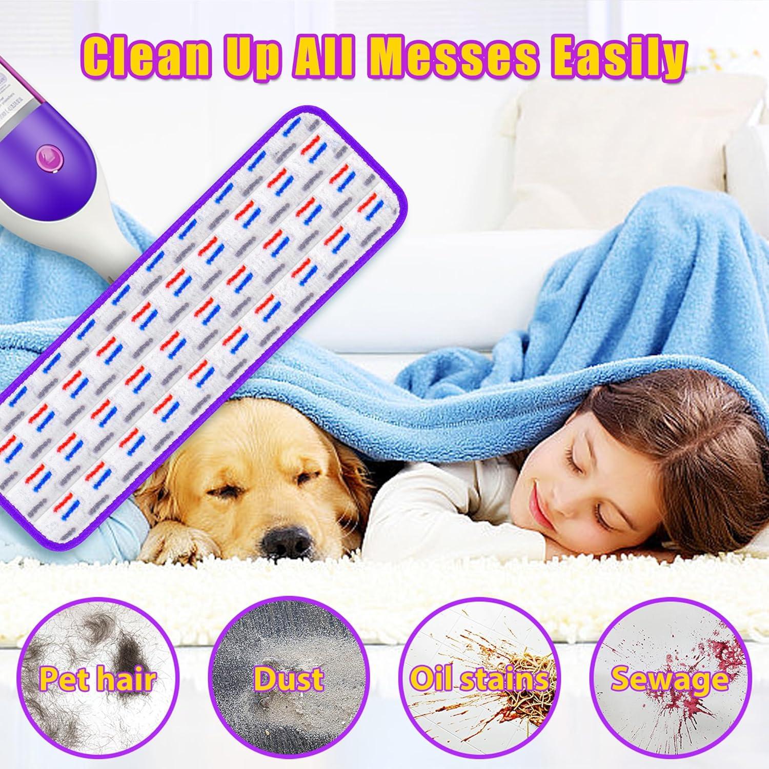 Paquete de 8 almohadillas de mopa reutilizables FORSPEEDER 15"