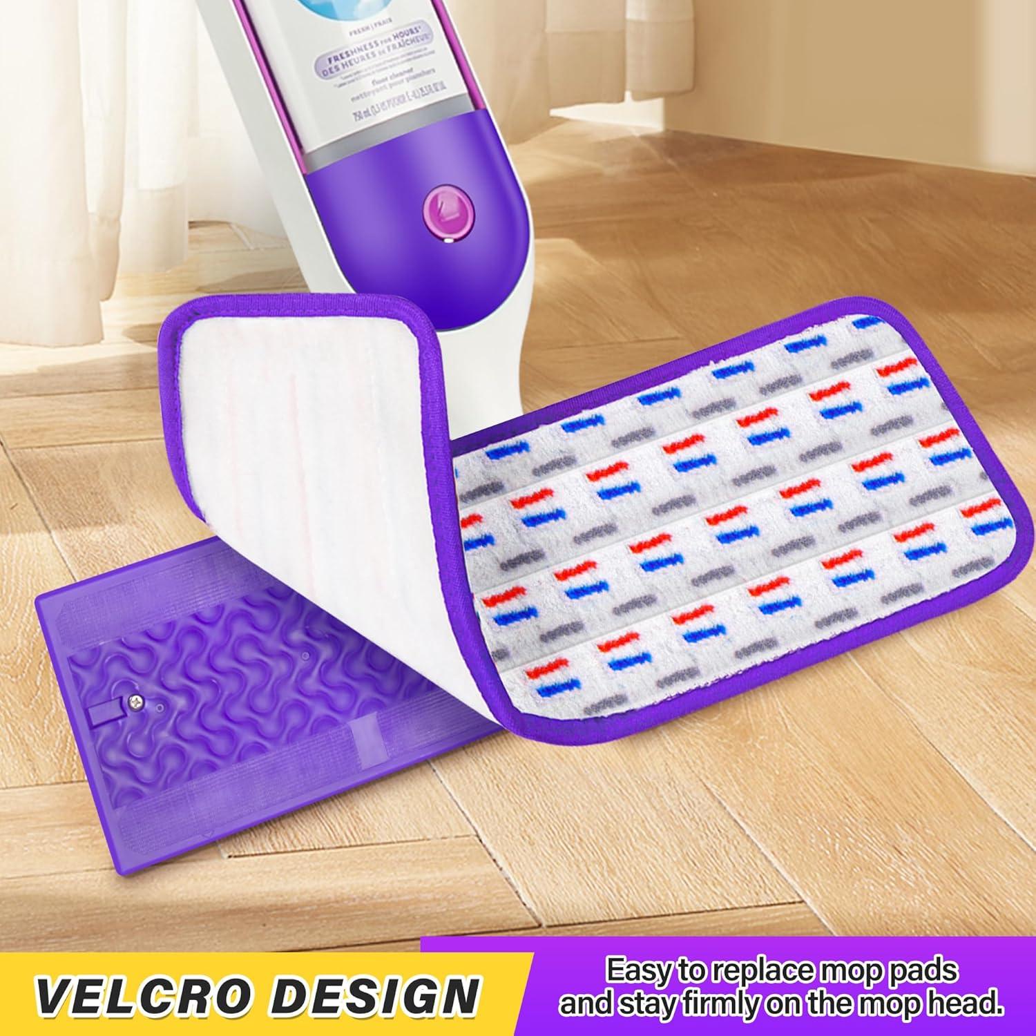 Paquete de 8 almohadillas de mopa reutilizables FORSPEEDER 15"