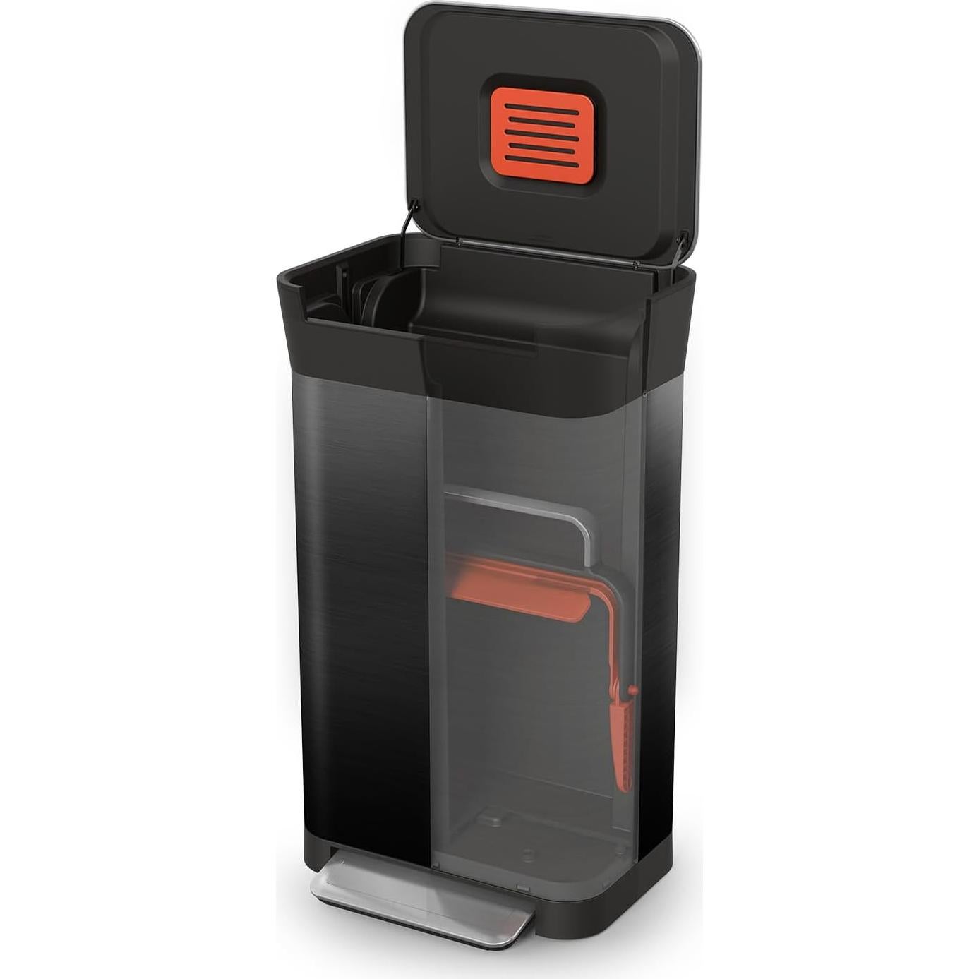 Basurero Compactador Joseph Joseph Titan 30L Negro con Filtro