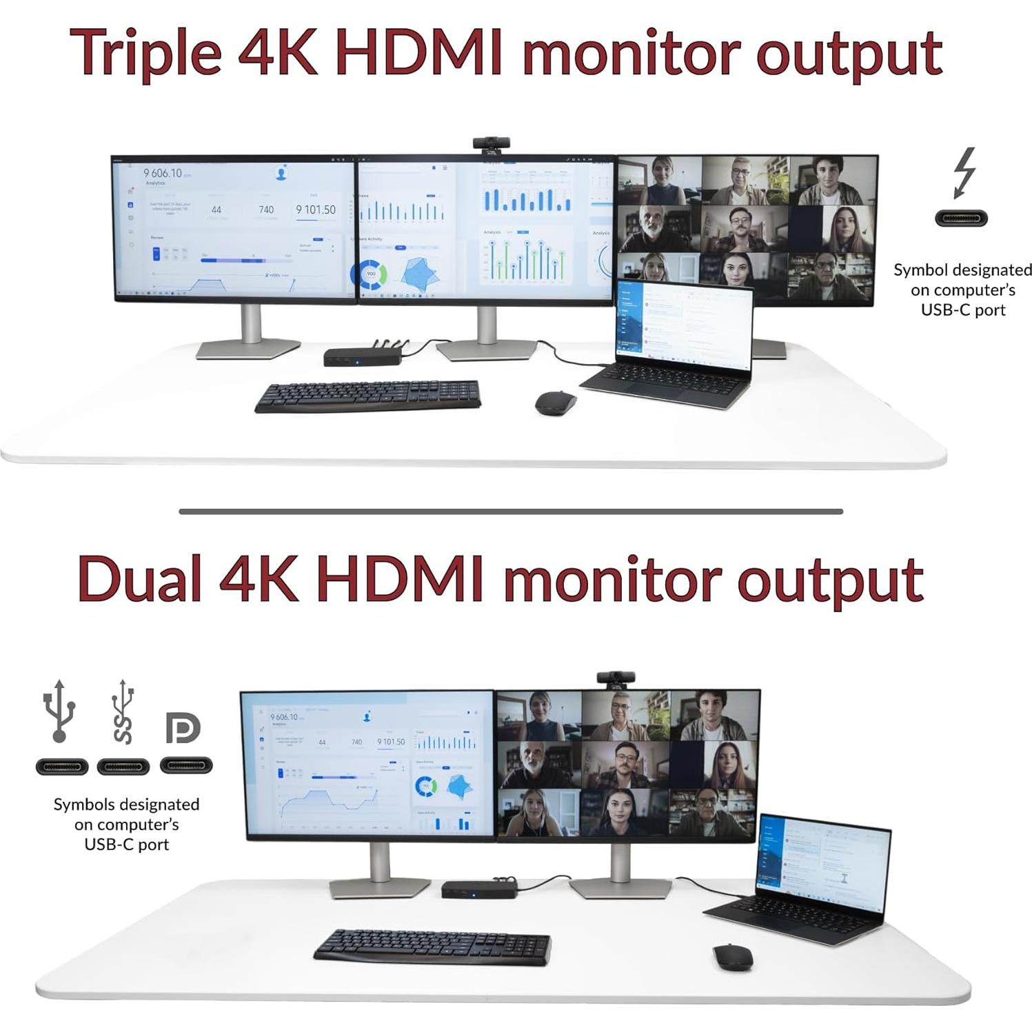 Estación de Acoplamiento USB-C Cyber Acoustics DS-6000 4K