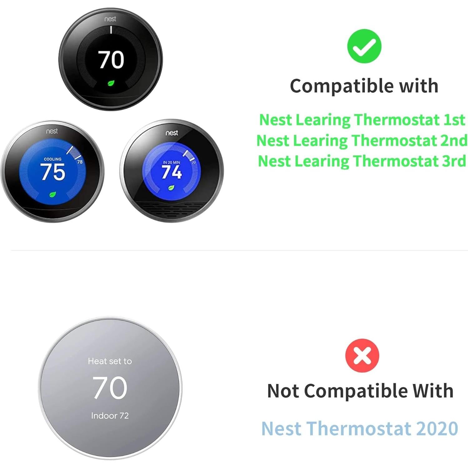 Kit de recorte para termostato Nest Petrichor - 2 paquetes blancos