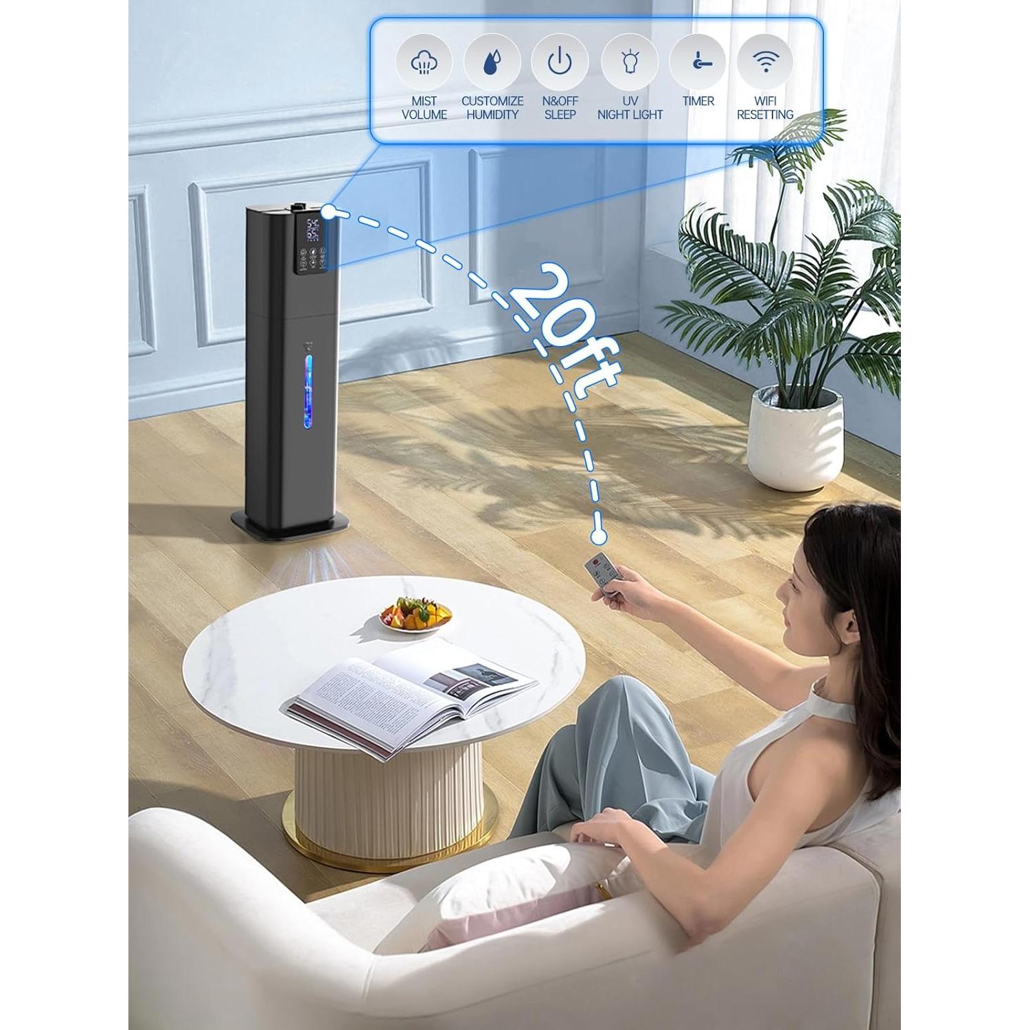 Humidificador Inteligente Hiswelle H786 8L Control Remoto