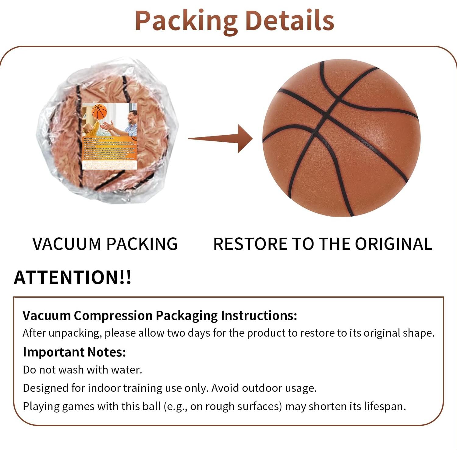 Balón de Baloncesto Silencioso LGGbaodan 24 cm Alta Elasticidad