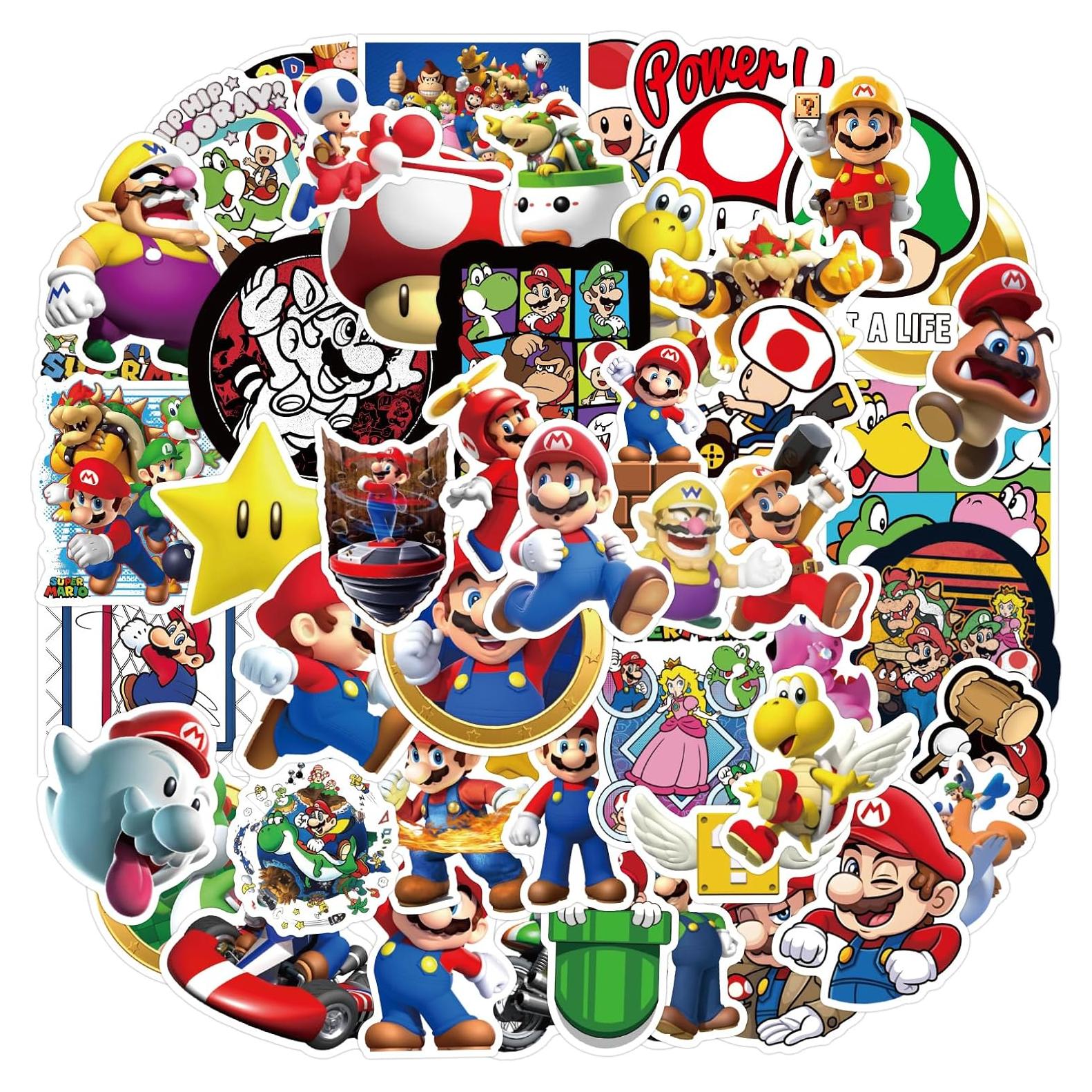 Stickers de Vinilo LTZSTONE Mario - 52 Piezas Impermeables