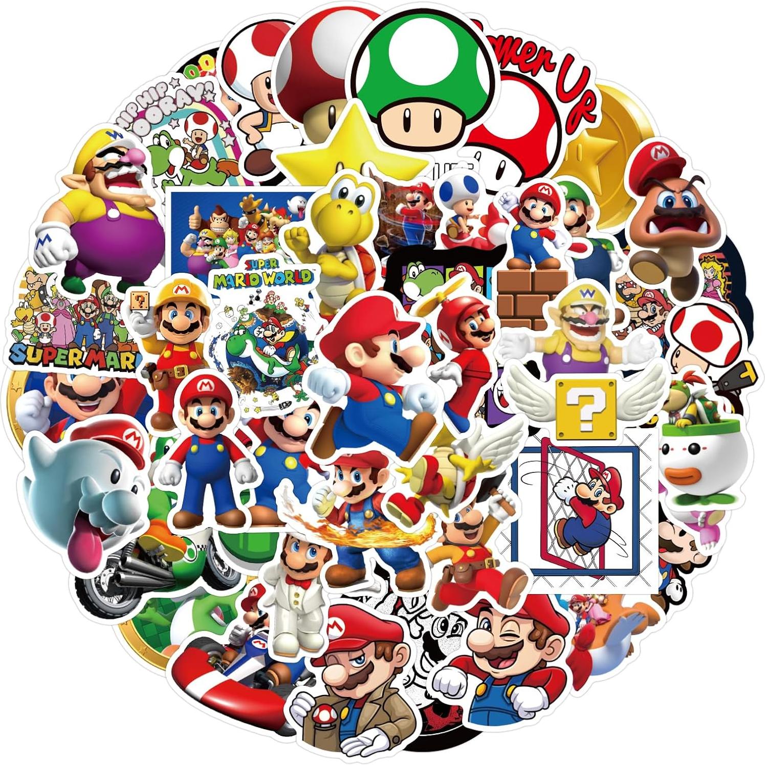 Stickers de Vinilo LTZSTONE Mario - 52 Piezas Impermeables