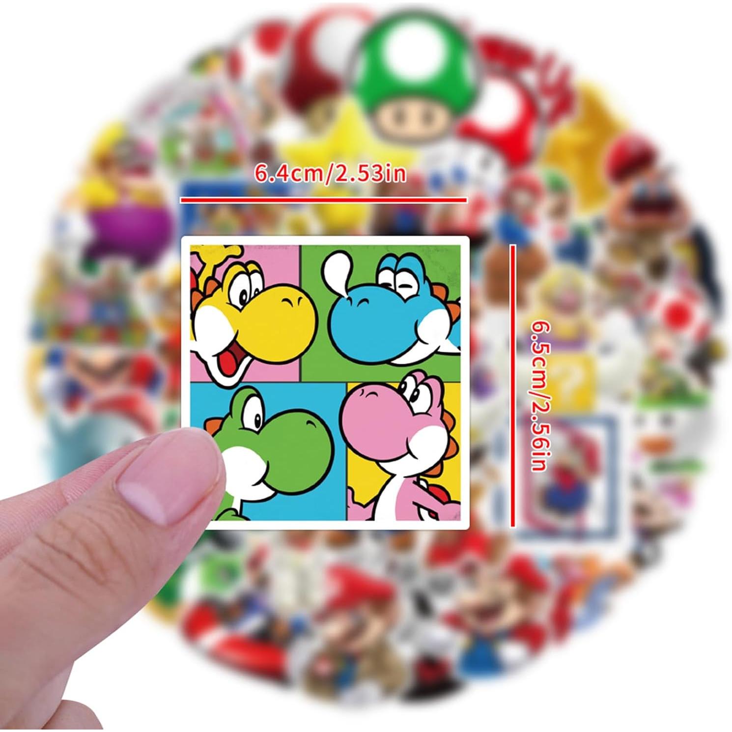 Stickers de Vinilo LTZSTONE Mario - 52 Piezas Impermeables