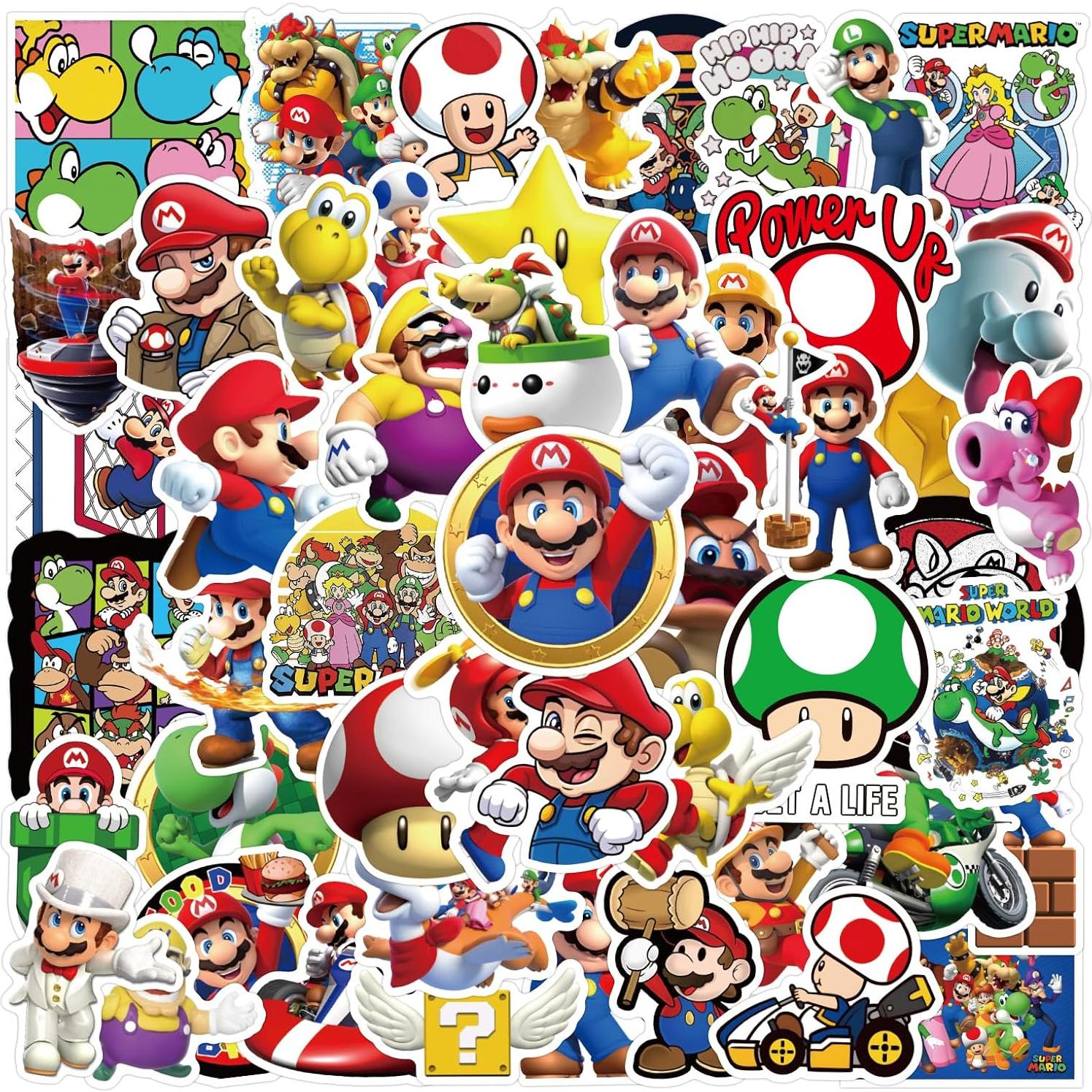 Stickers de Vinilo LTZSTONE Mario - 52 Piezas Impermeables