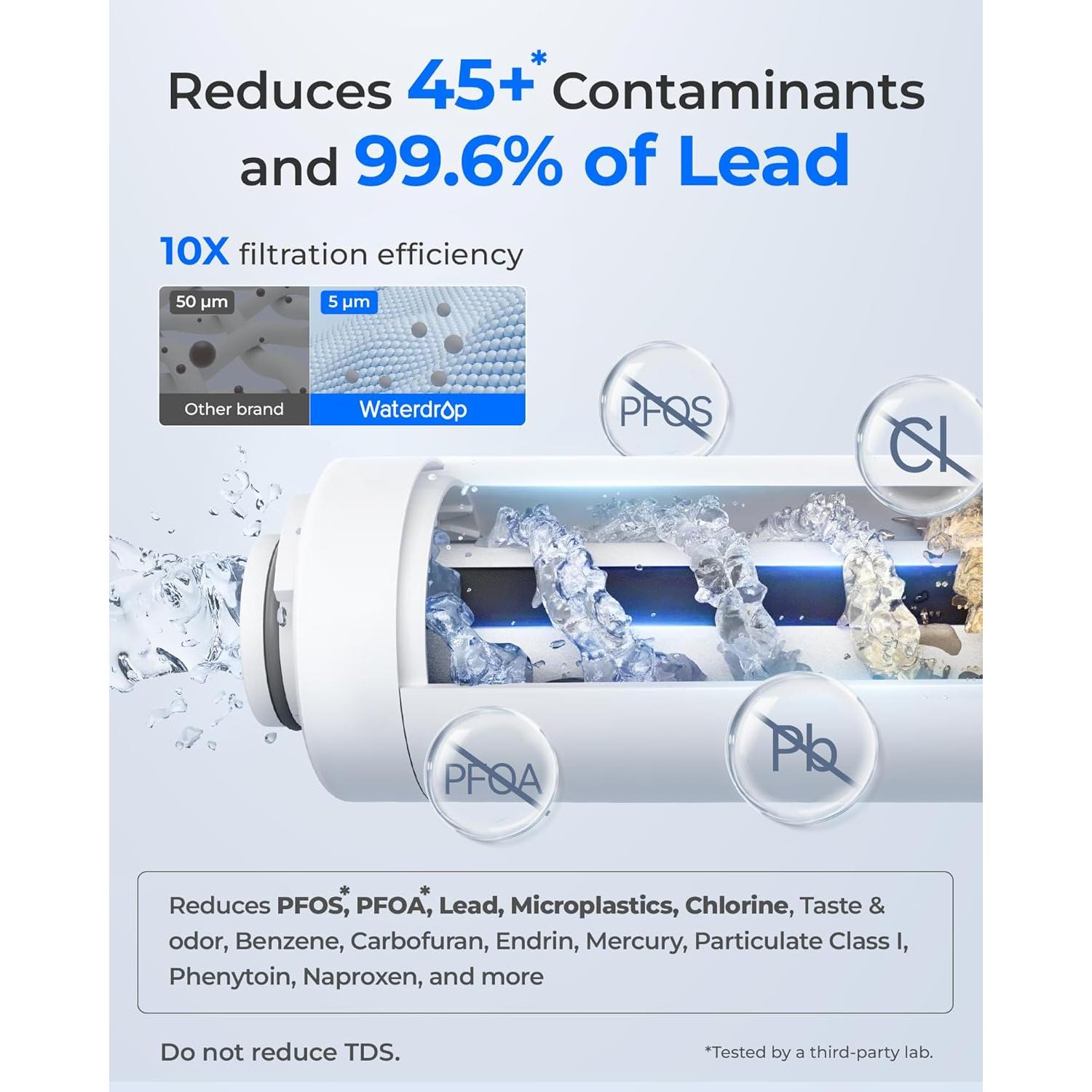 Jarra de Filtro de Agua Eléctrica Waterdrop 15 Tazas Rosa