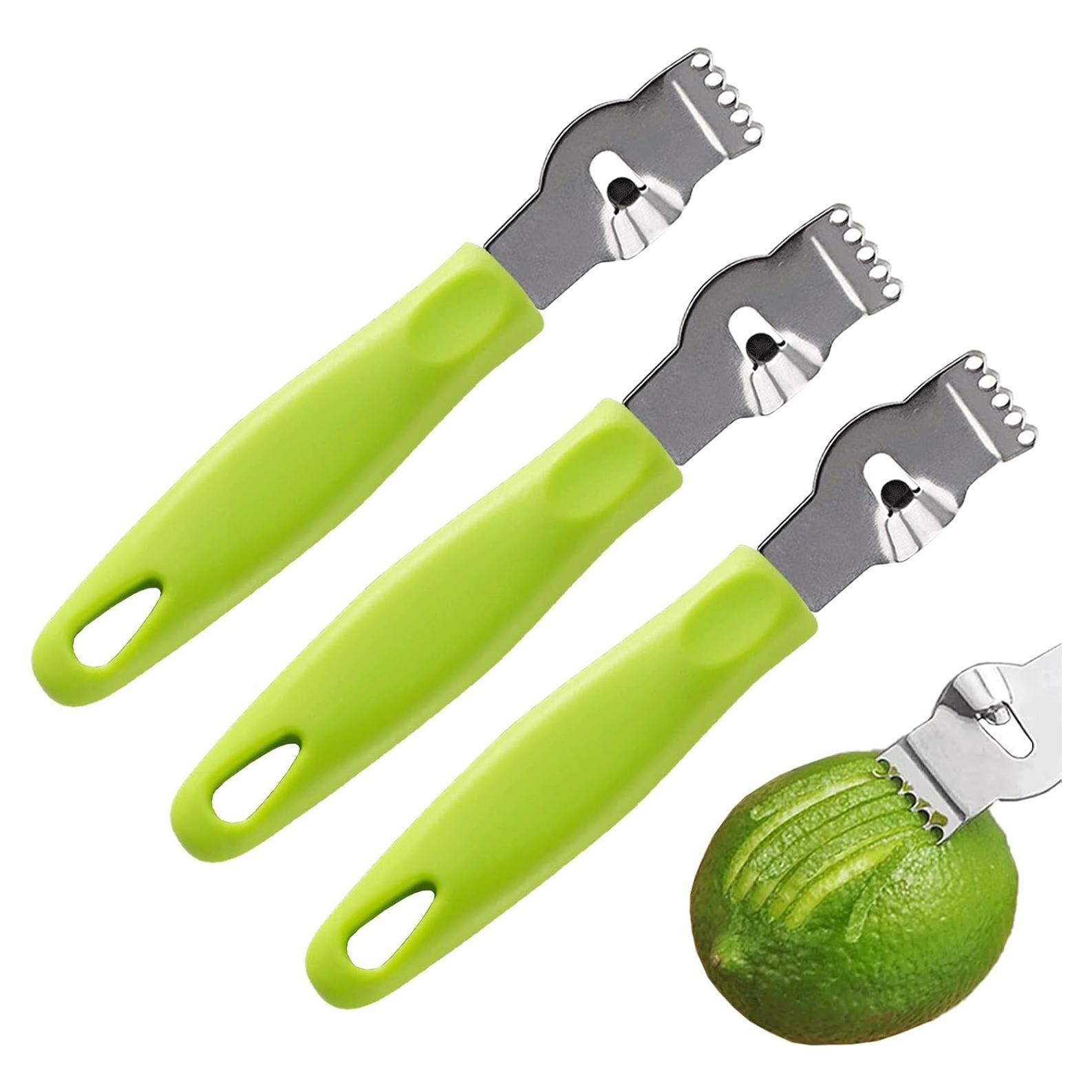 Juego de 3 herramientas de cocina Qusmeiyici - Rallador y pelador de cítricos