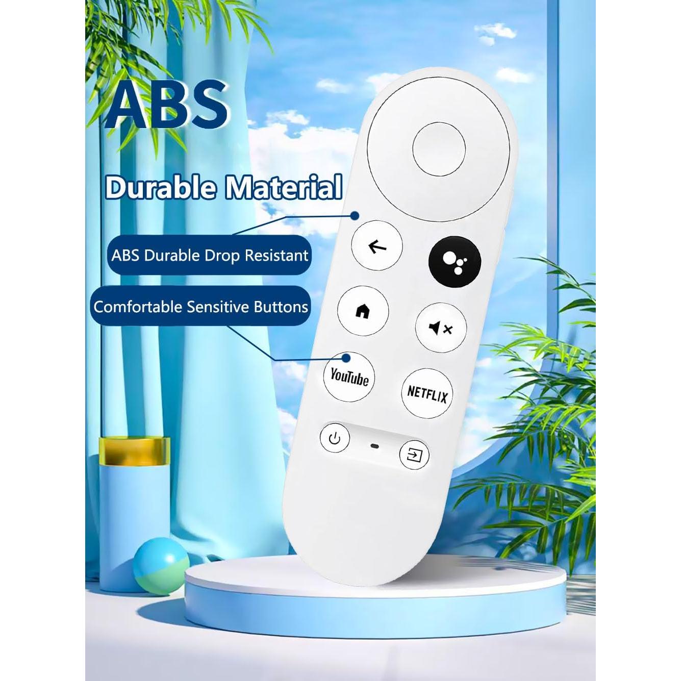 Control Remoto de Voz AieSHOP para Google Chromecast 4K Nieve