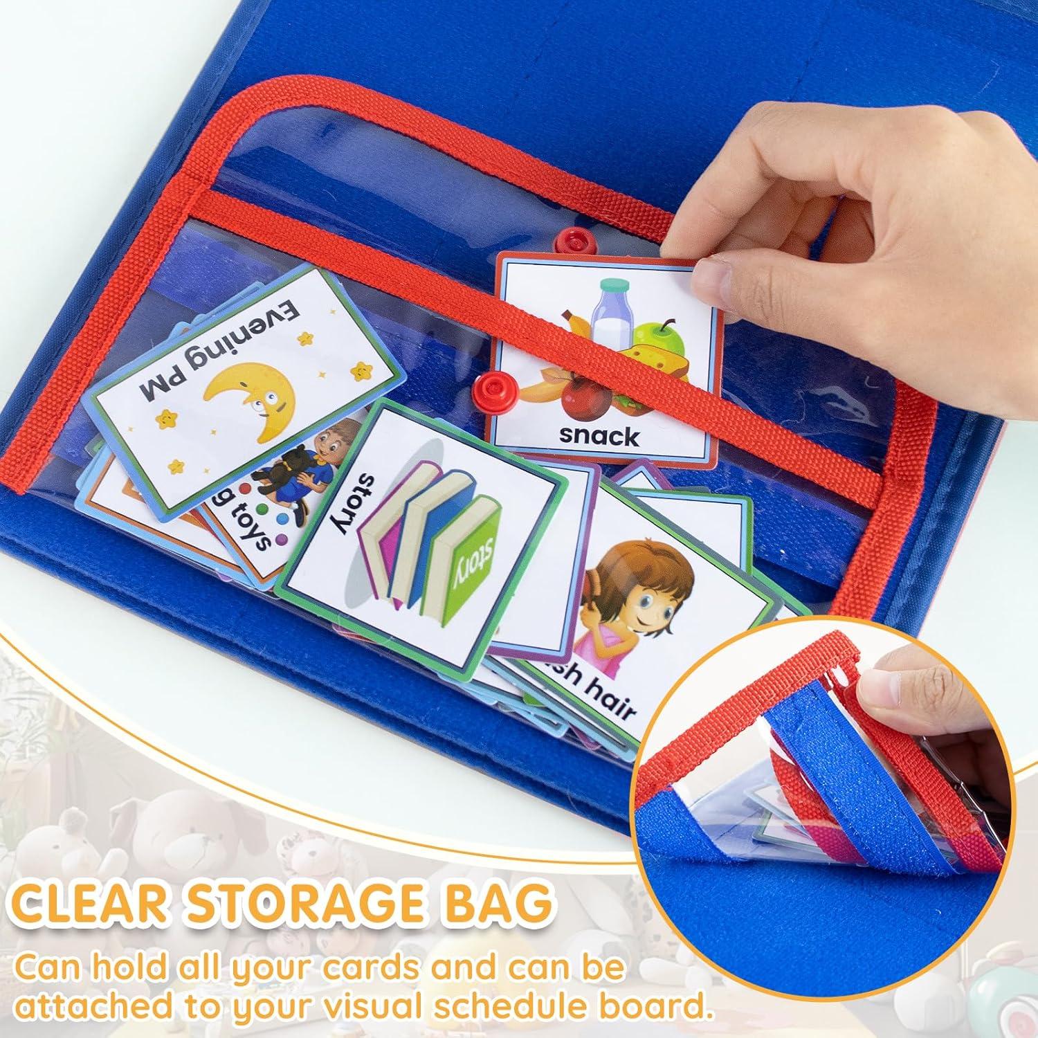 Tablero Visual para Niños ALSLEA 68.6x36.8cm con 124 Tarjetas