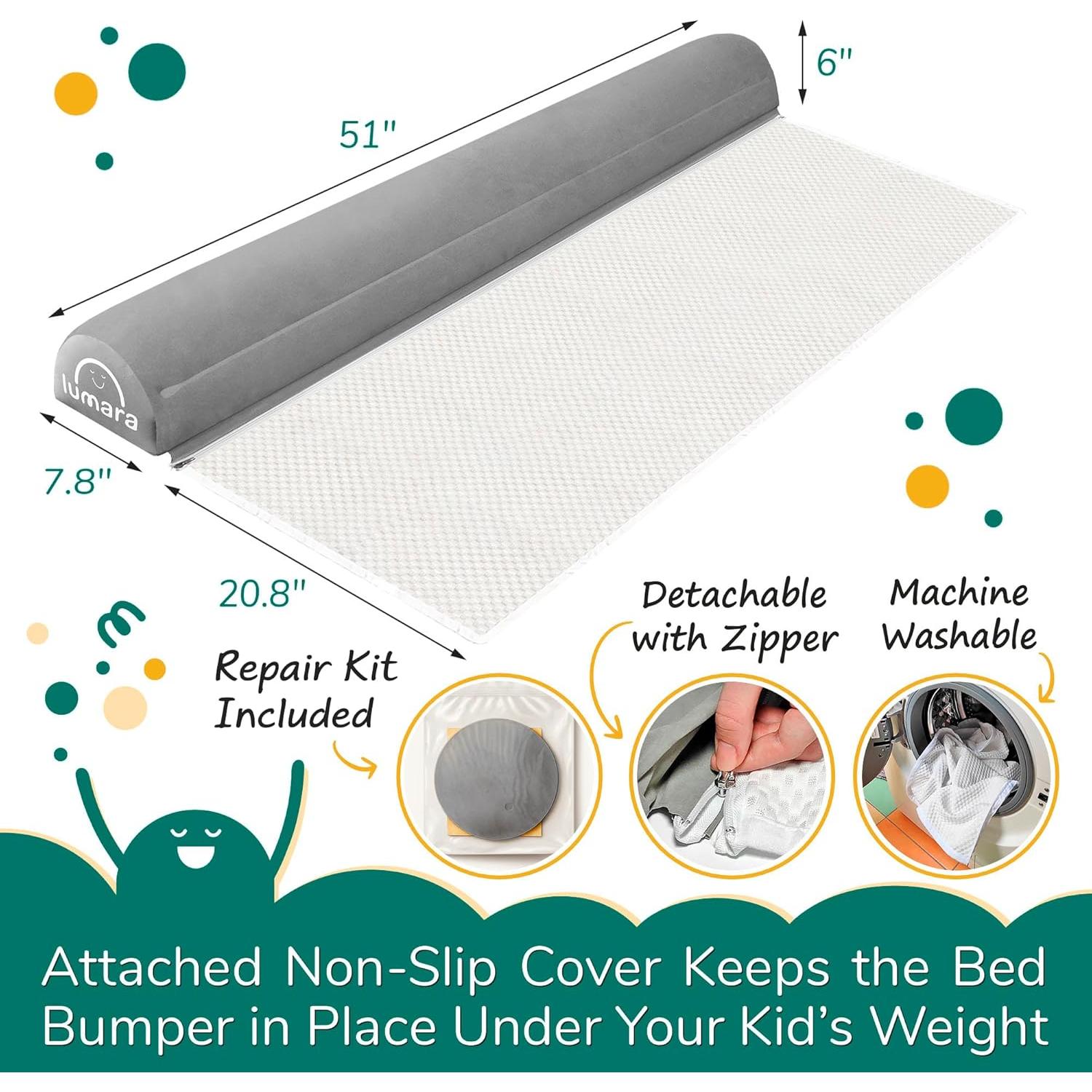Barandilla Inflable LUMARA para Camas de Niños - Bumper 130 cm
