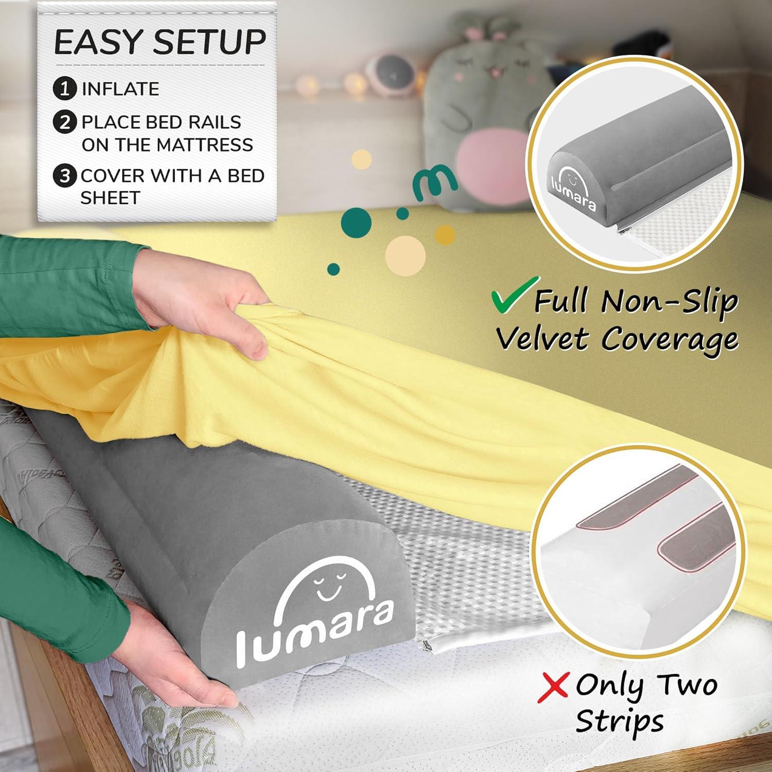 Barandilla Inflable LUMARA para Camas de Niños - Bumper 130 cm