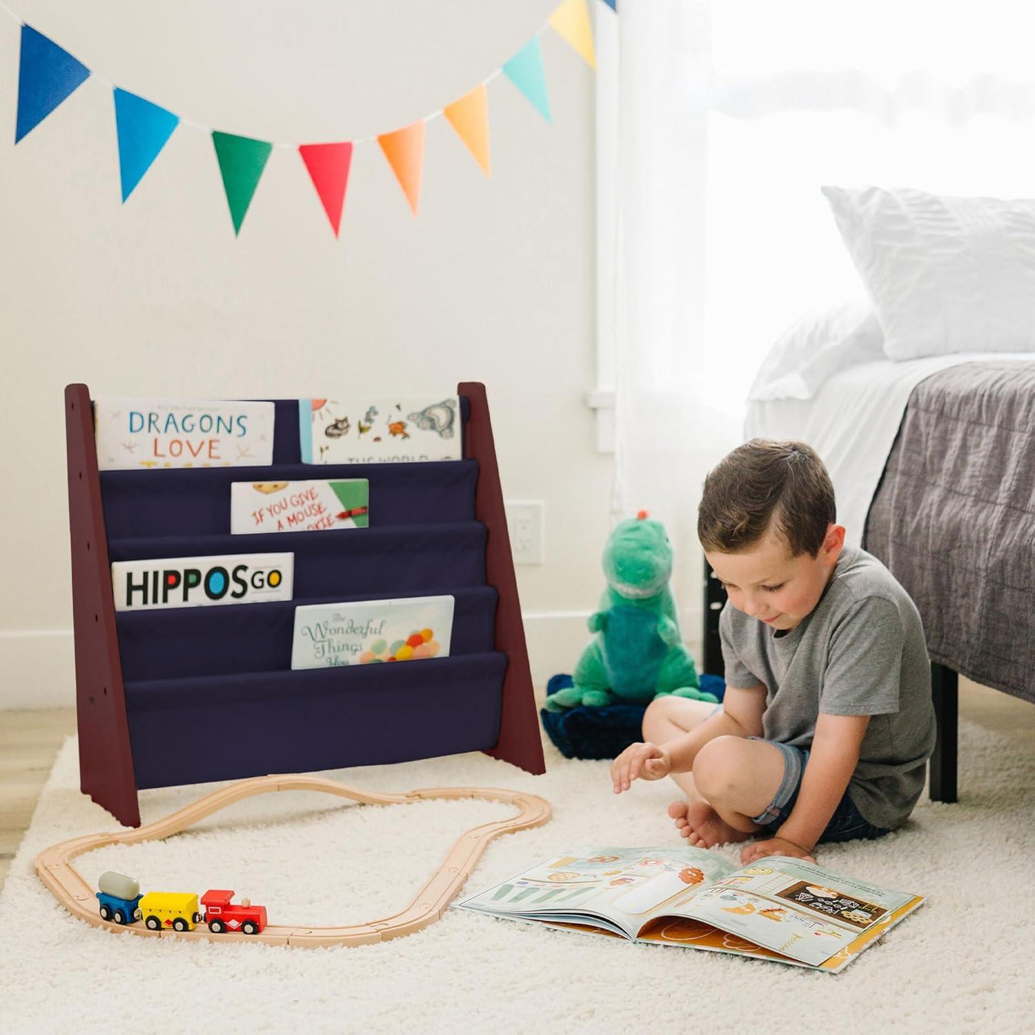 Estante de Libros Sling Wildkin Cereza con Azul 4 Estantes