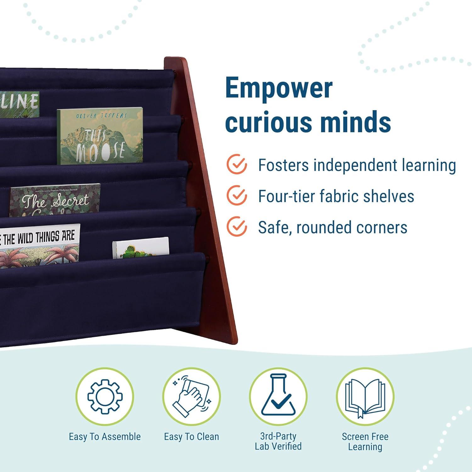 Estante de Libros Sling Wildkin Cereza con Azul 4 Estantes