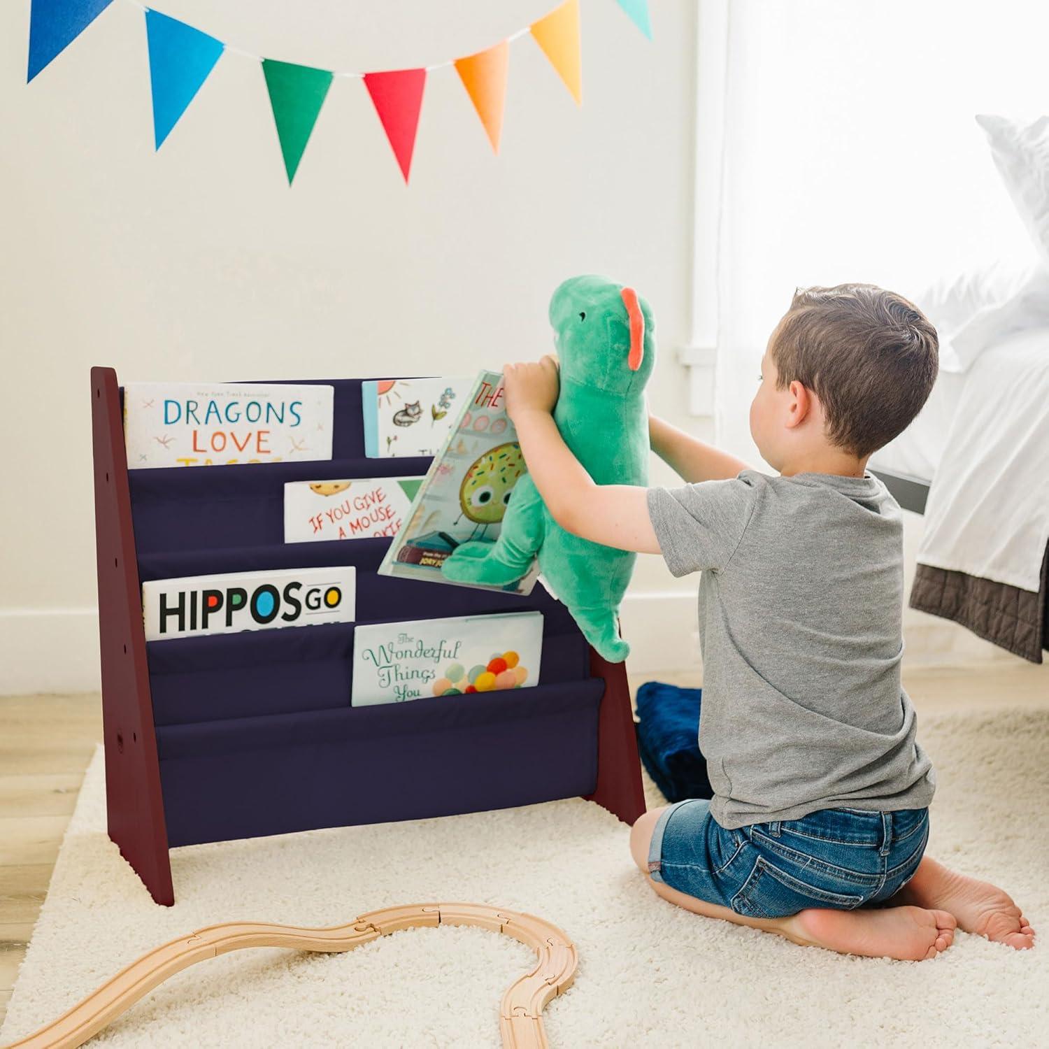 Estante de Libros Sling Wildkin Cereza con Azul 4 Estantes