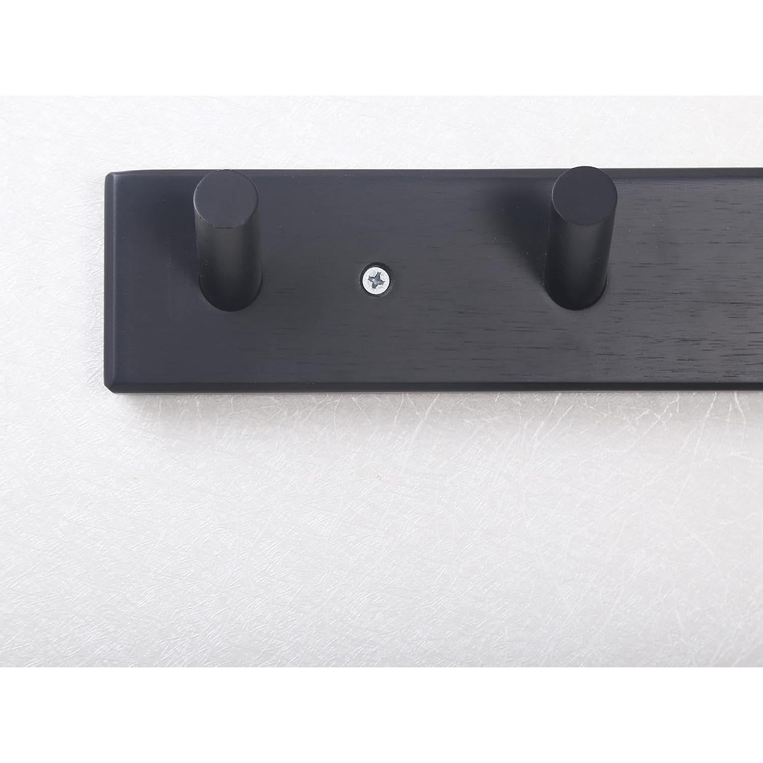 Perchero de Madera SKOLOO Negro 10 Ganchos 98.87 cm Montado en Pared