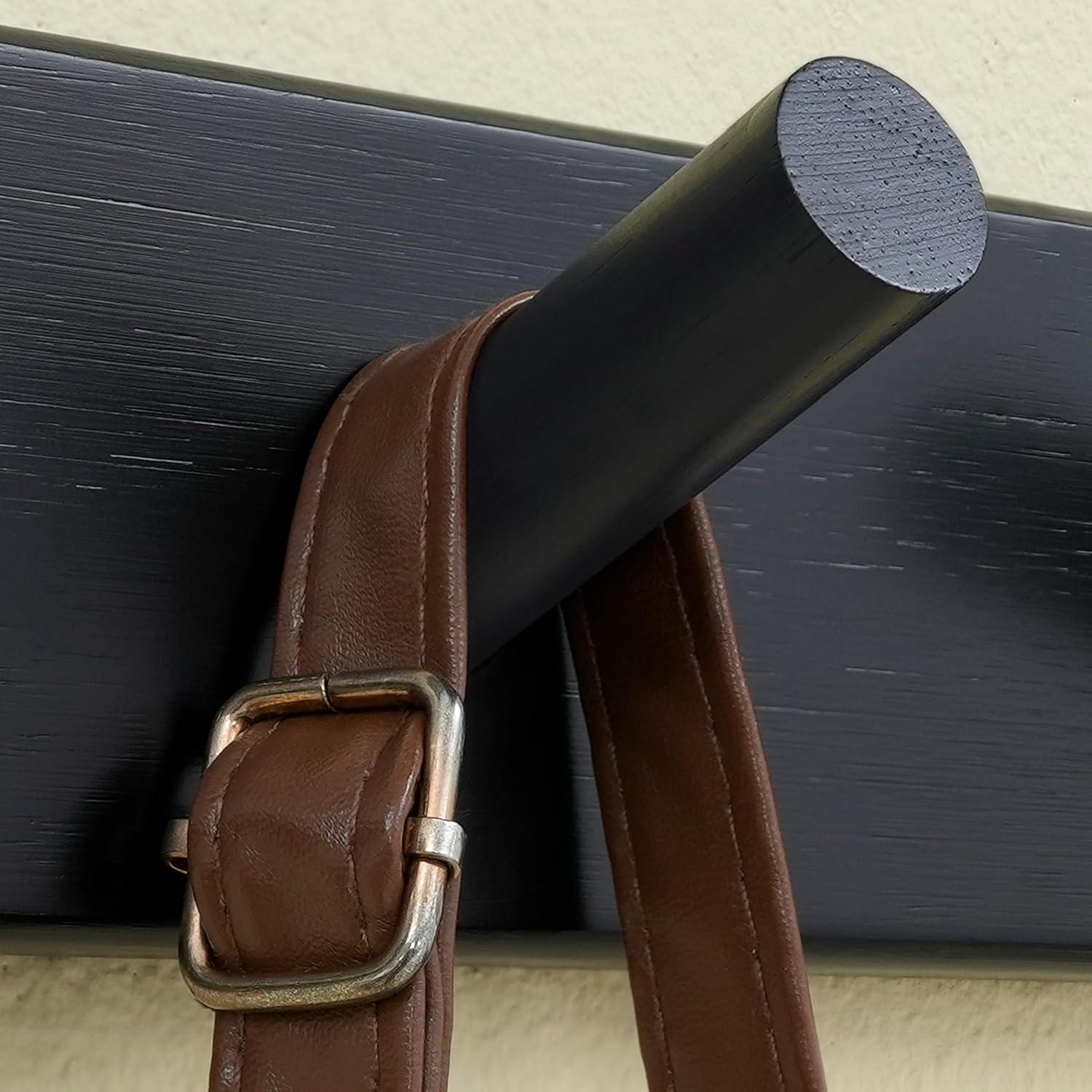 Perchero de Madera SKOLOO Negro 10 Ganchos 98.87 cm Montado en Pared