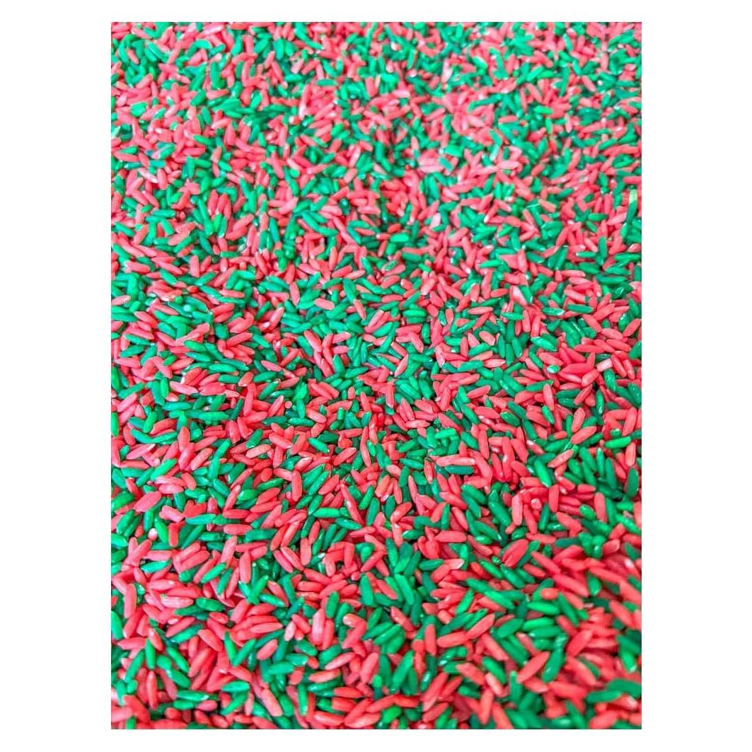 Relleno Sensorial Arroz de Colores Navidad RG - 4 Tazas