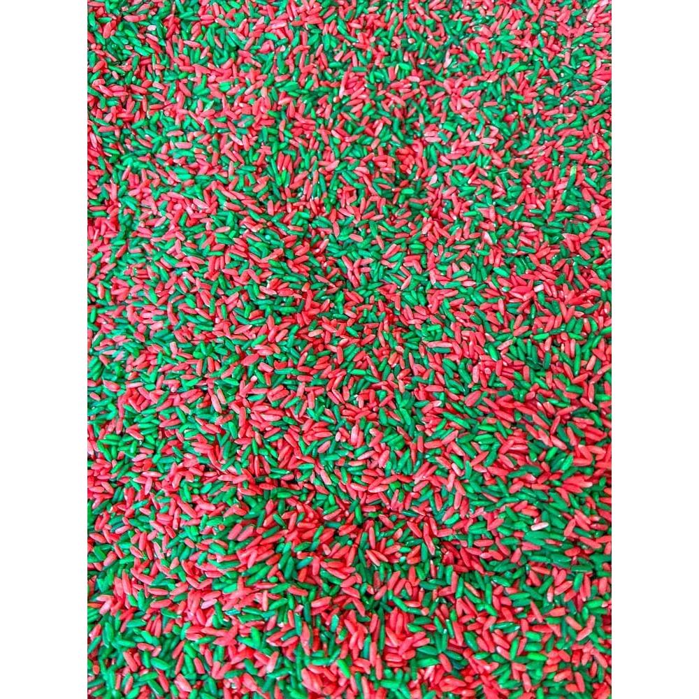 Relleno Sensorial Arroz de Colores Navidad RG - 4 Tazas