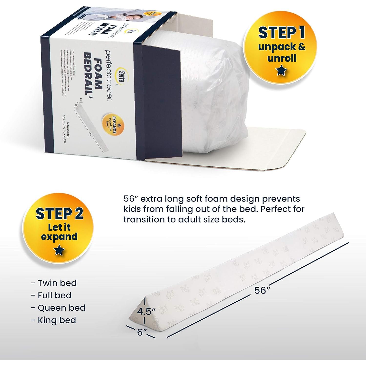 Barandilla de Espuma Extra Larga Serta Perfect Sleeper - Blanca