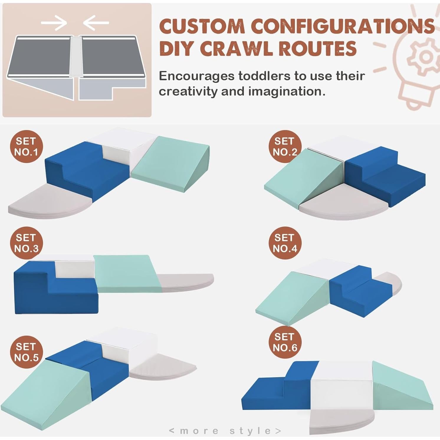 Juguete de Escalada Little Dove 4 Piezas Azul y Blanco