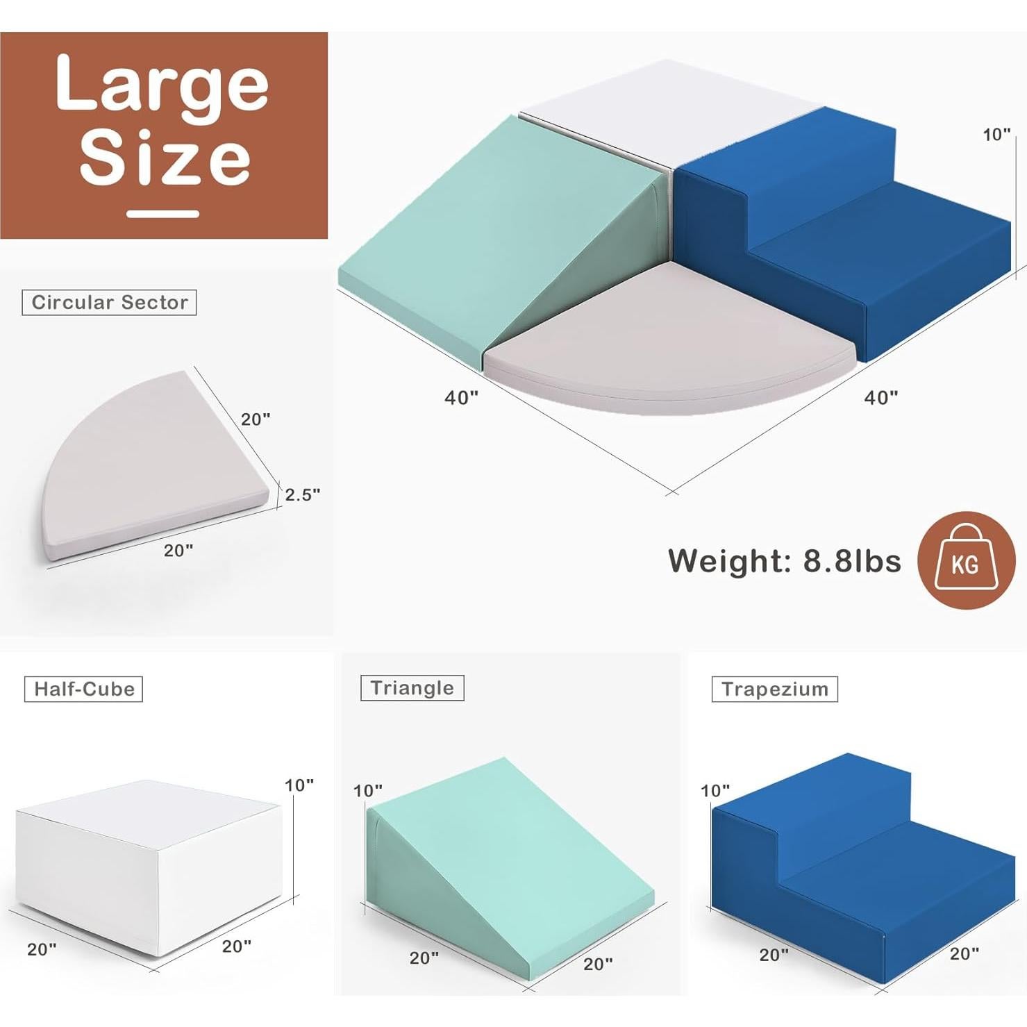 Juguete de Escalada Little Dove 4 Piezas Azul y Blanco