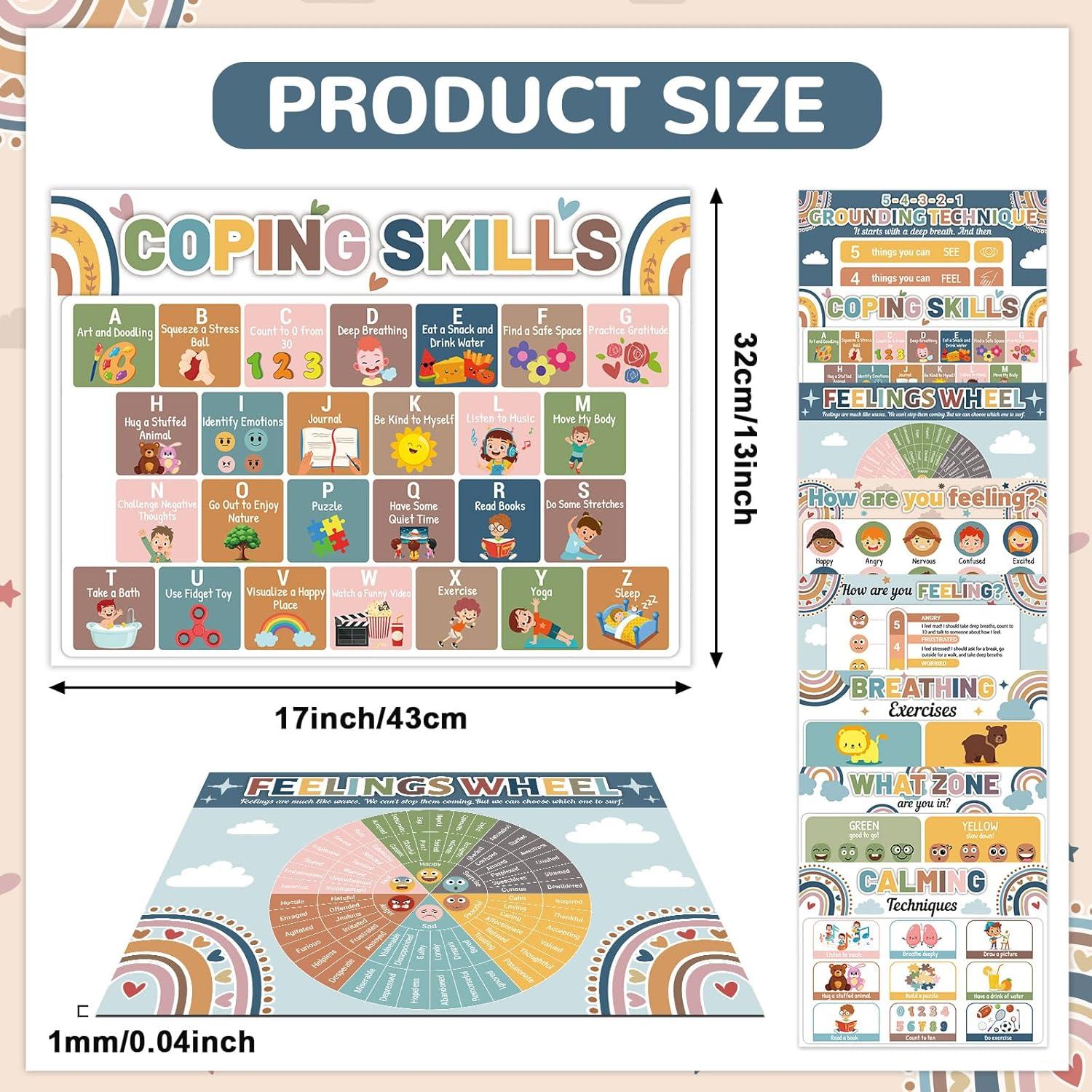 Set de 8 Manteles Educativos Boho OBUSATT 43x32 cm Salud Mental