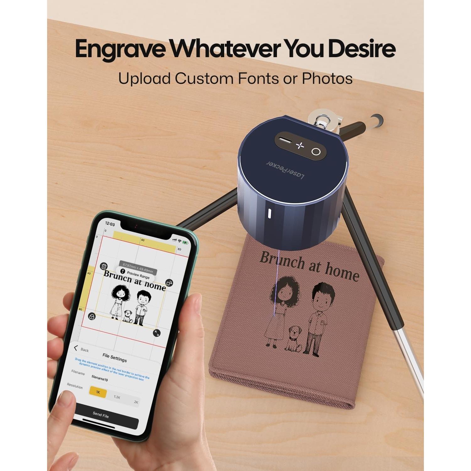 Grabador Láser LaserPecker LP1 Pro Mini Portátil 190g